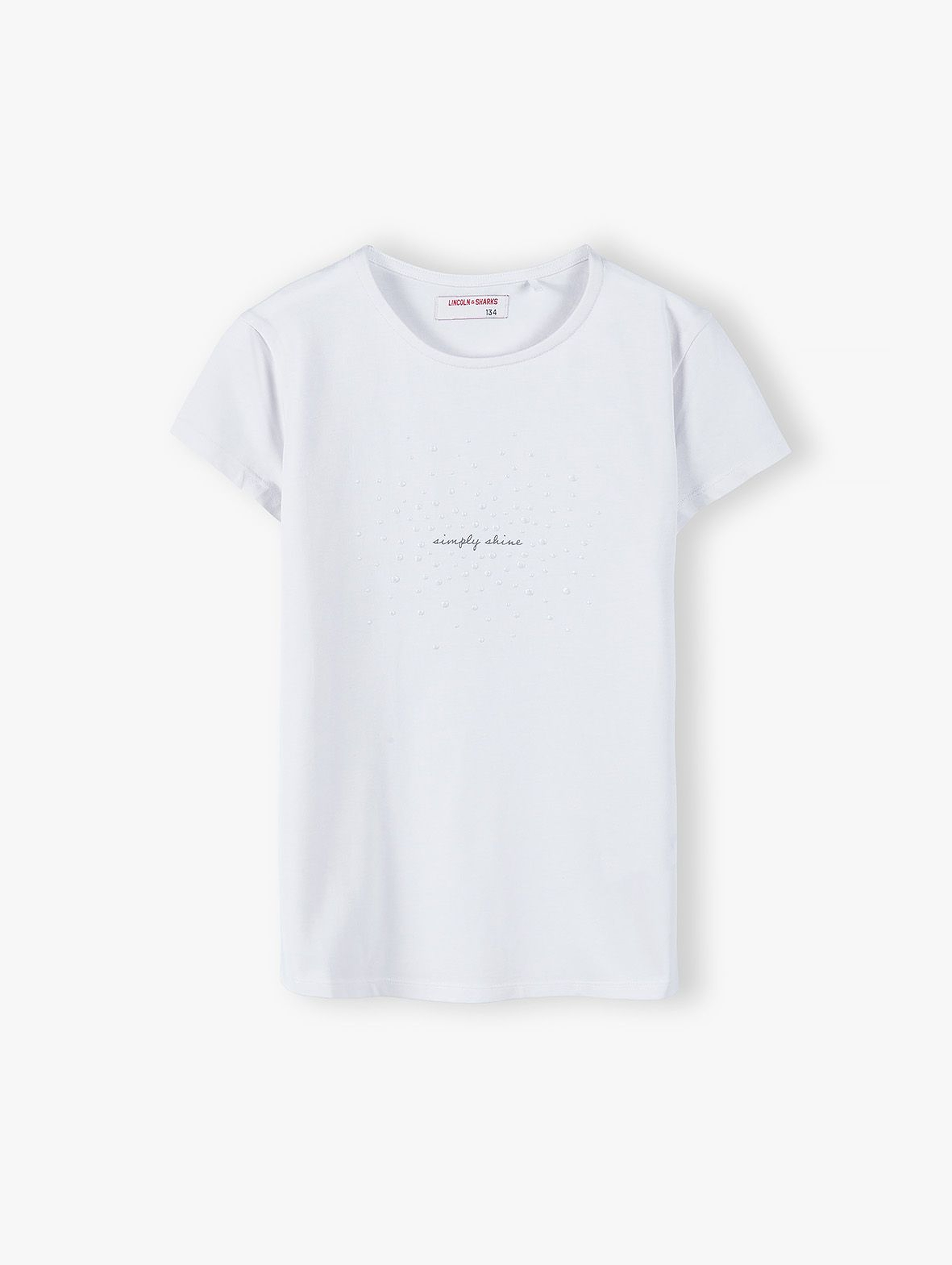 T- shirt dziewczęcy - biały