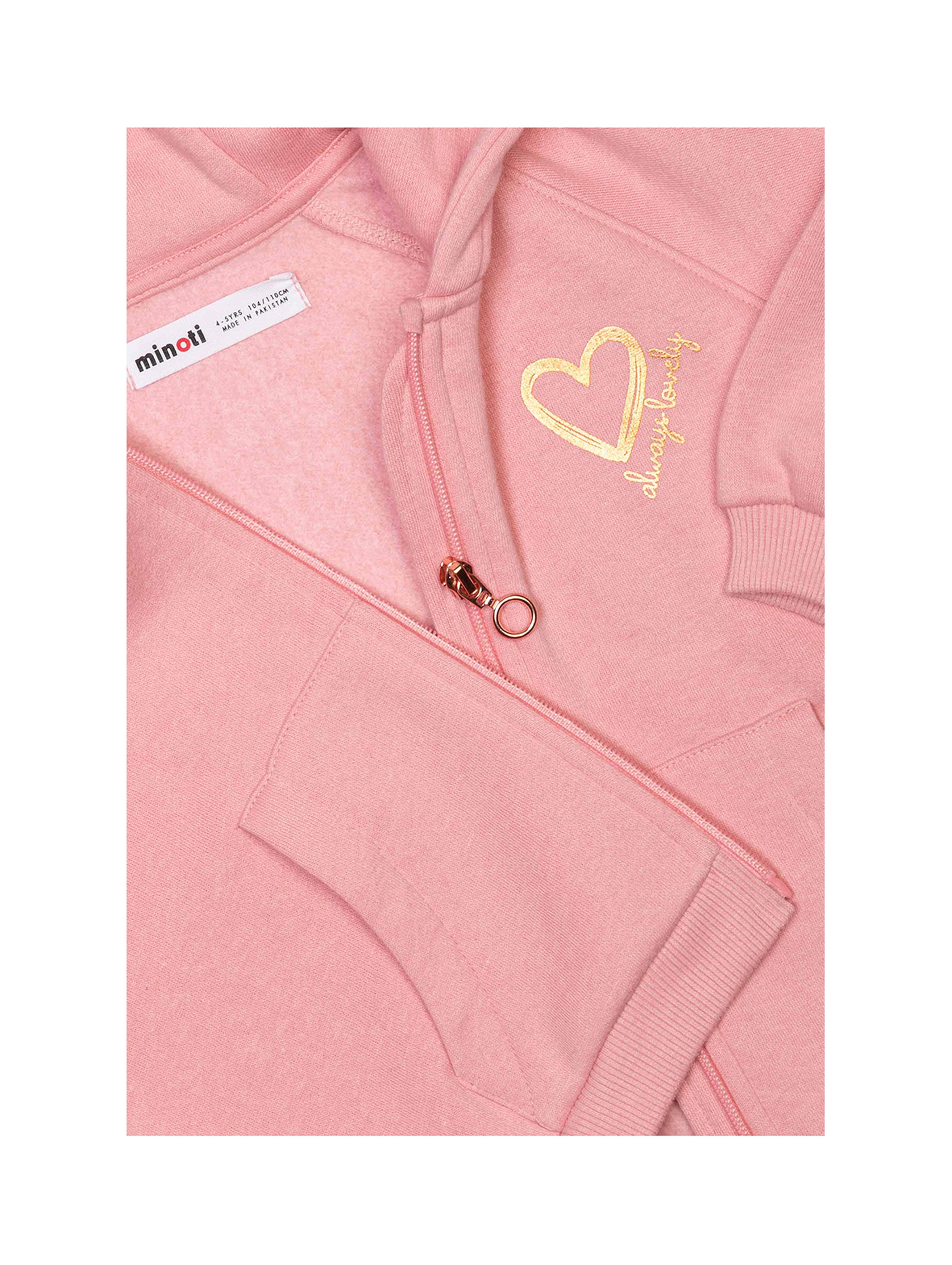 Różowa bluza dla niemowlaka z kapturem