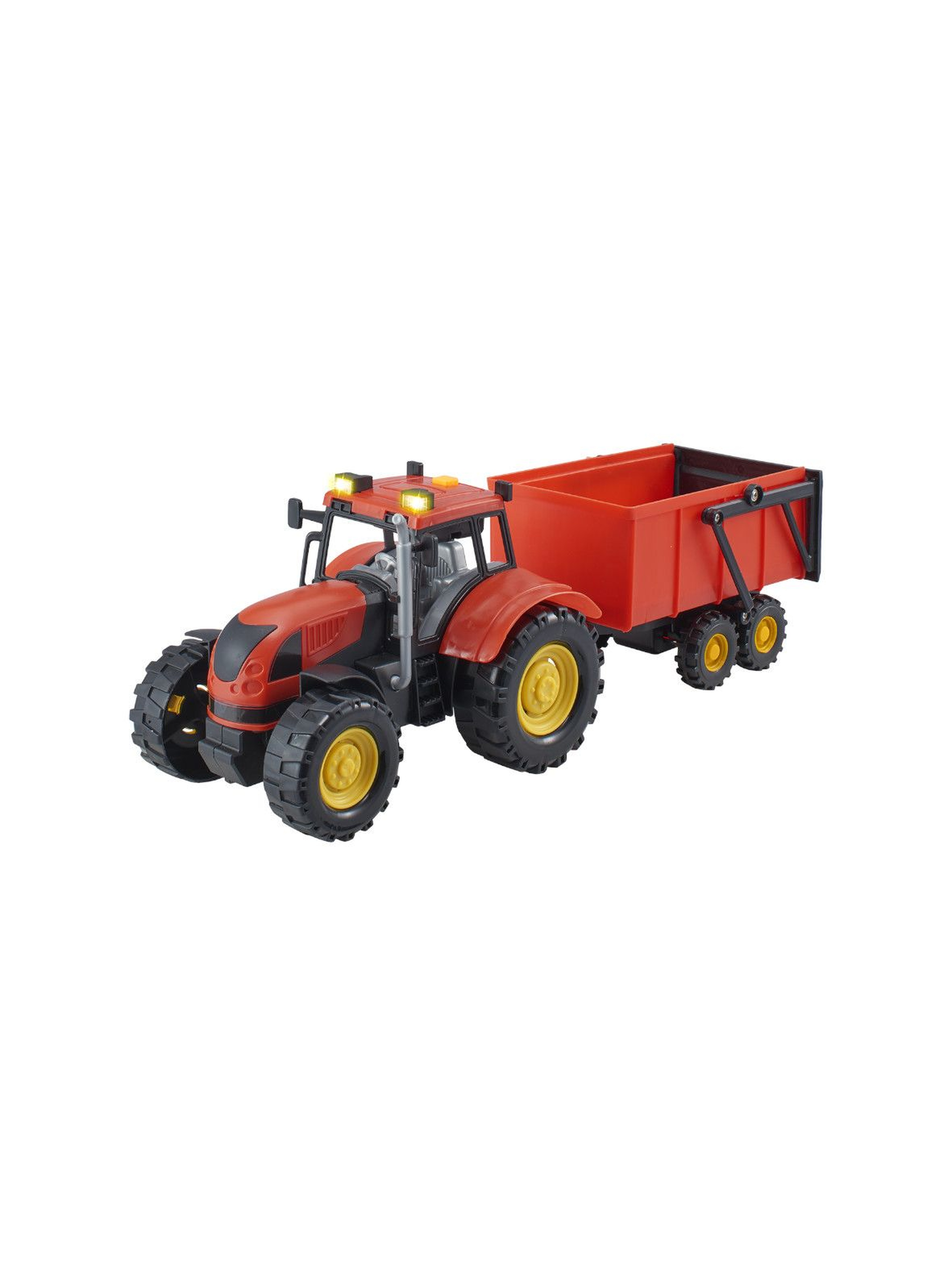 Agro pojazdy - Traktor z naczepą czerwony wiek 3+