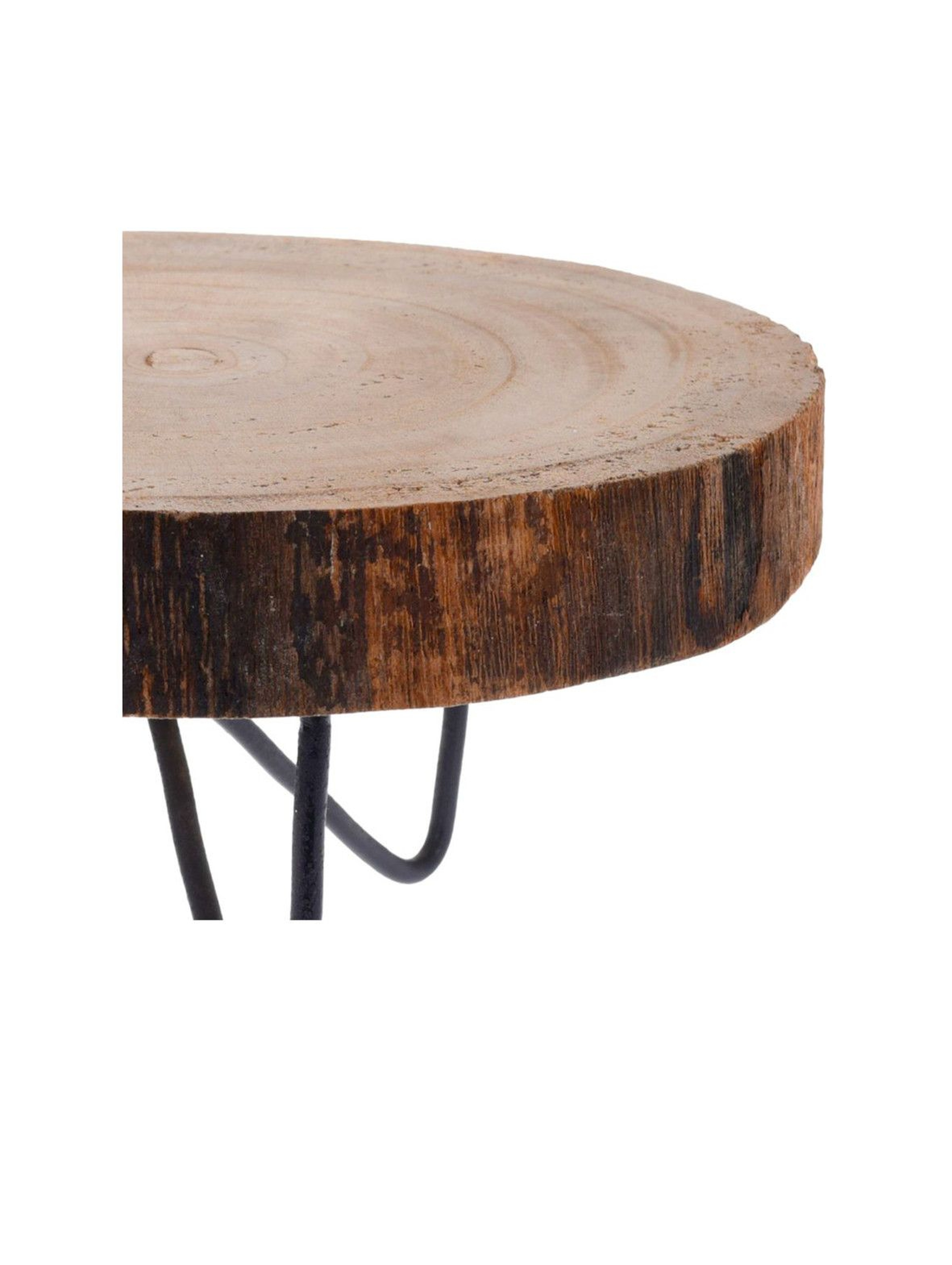 Deska drewniana do serwowania na nóżkach do podawania dań przekąsek przystawek taca plaster drewna 24 cm