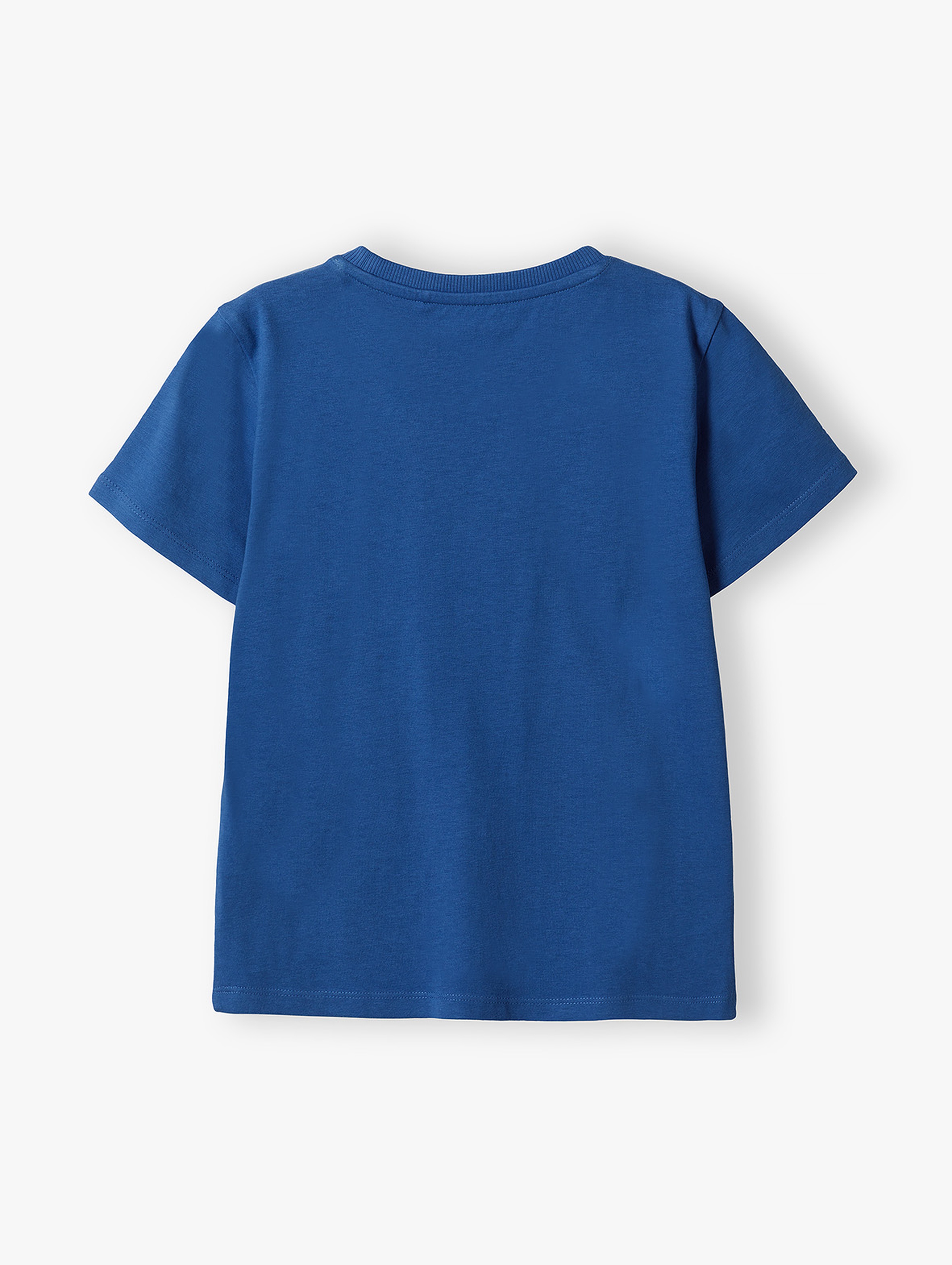 Niebieski t-shirt dla chłopca bawełniany z napisem- Everyday