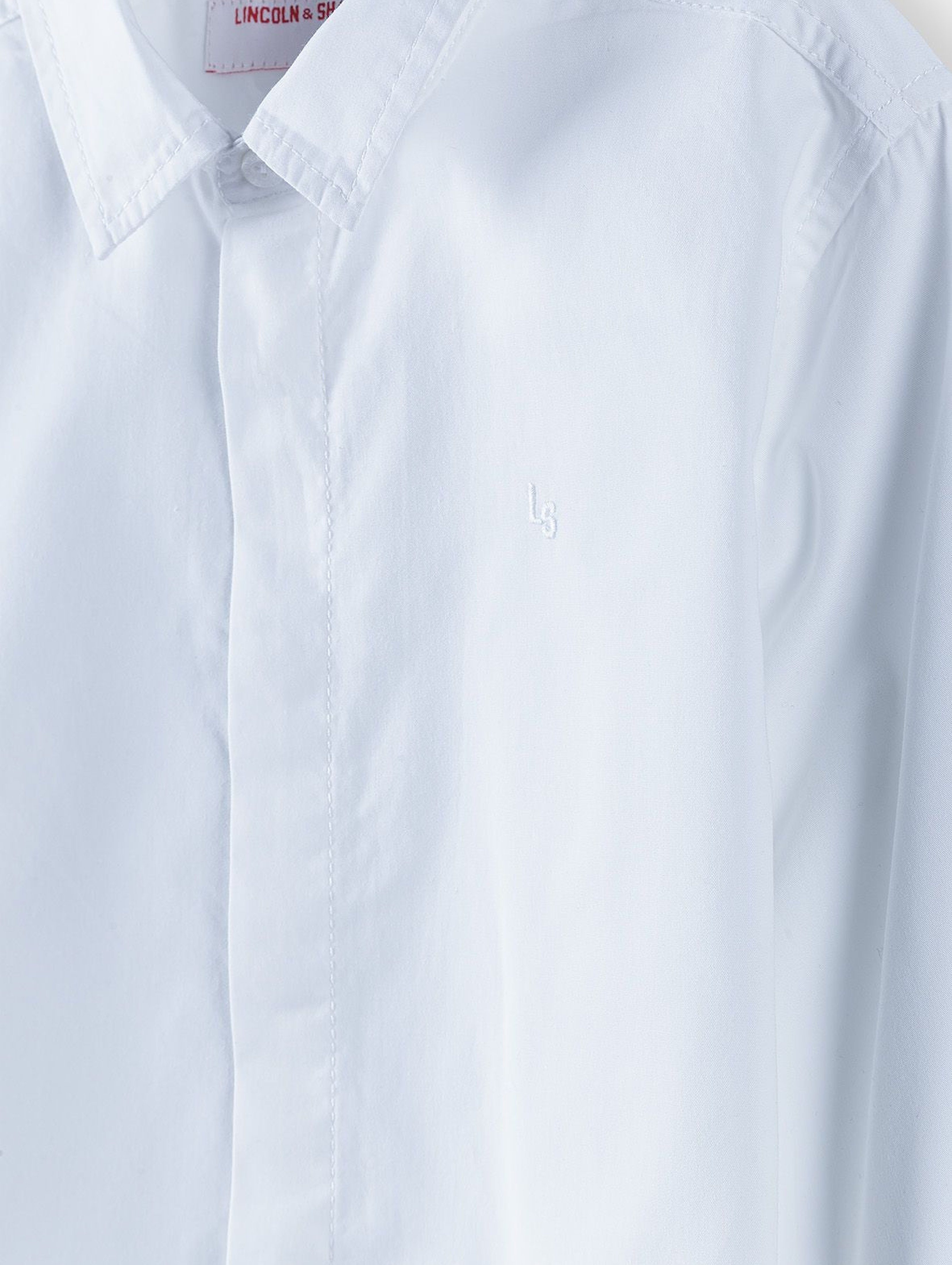 Koszula chłopięca z długim rękawem - biała
