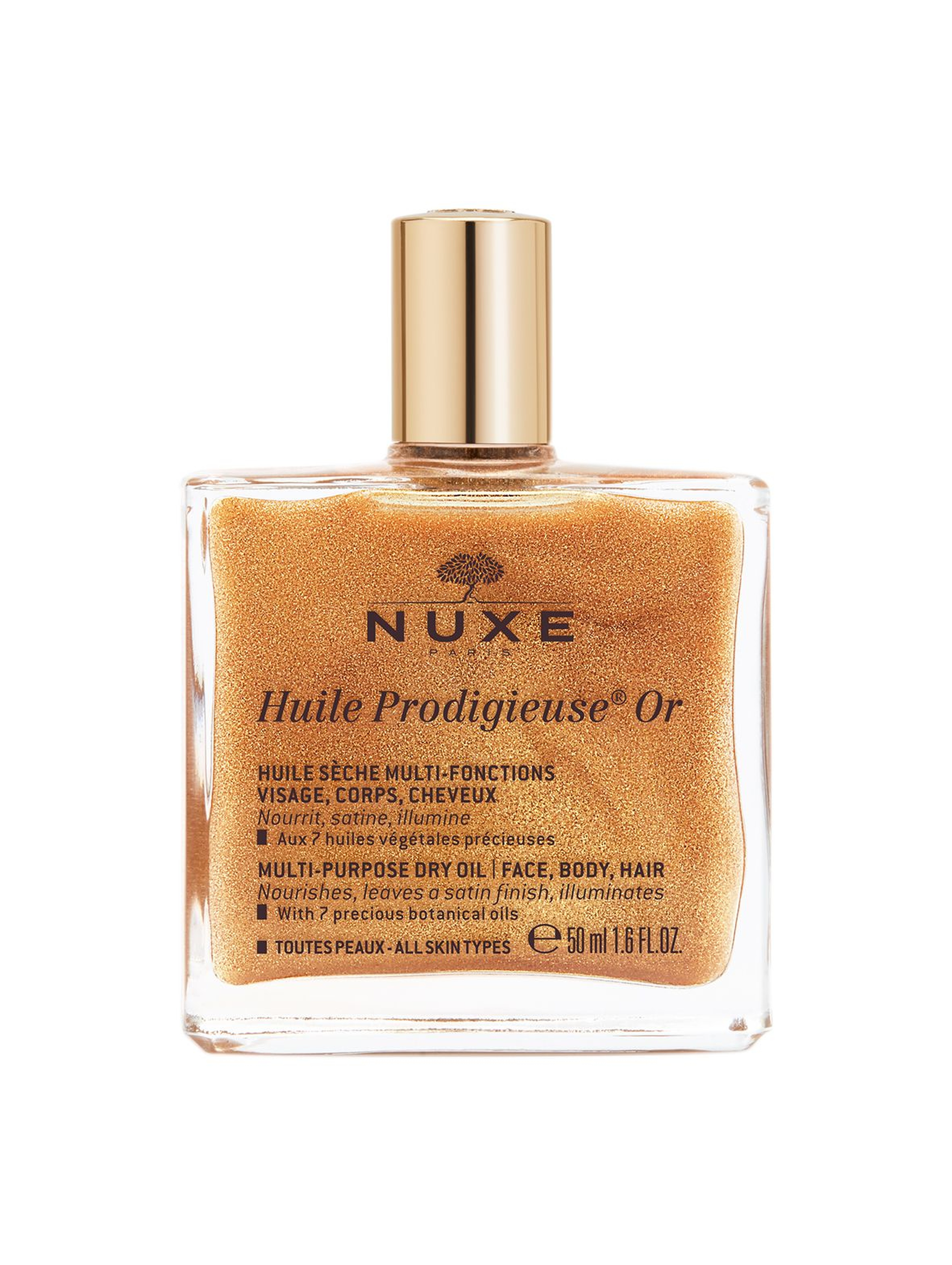 Nuxe Huile Prodigieuse Or Suchy olejek o wielu zastosowaniach ze złotymi drobinkami 50 ml