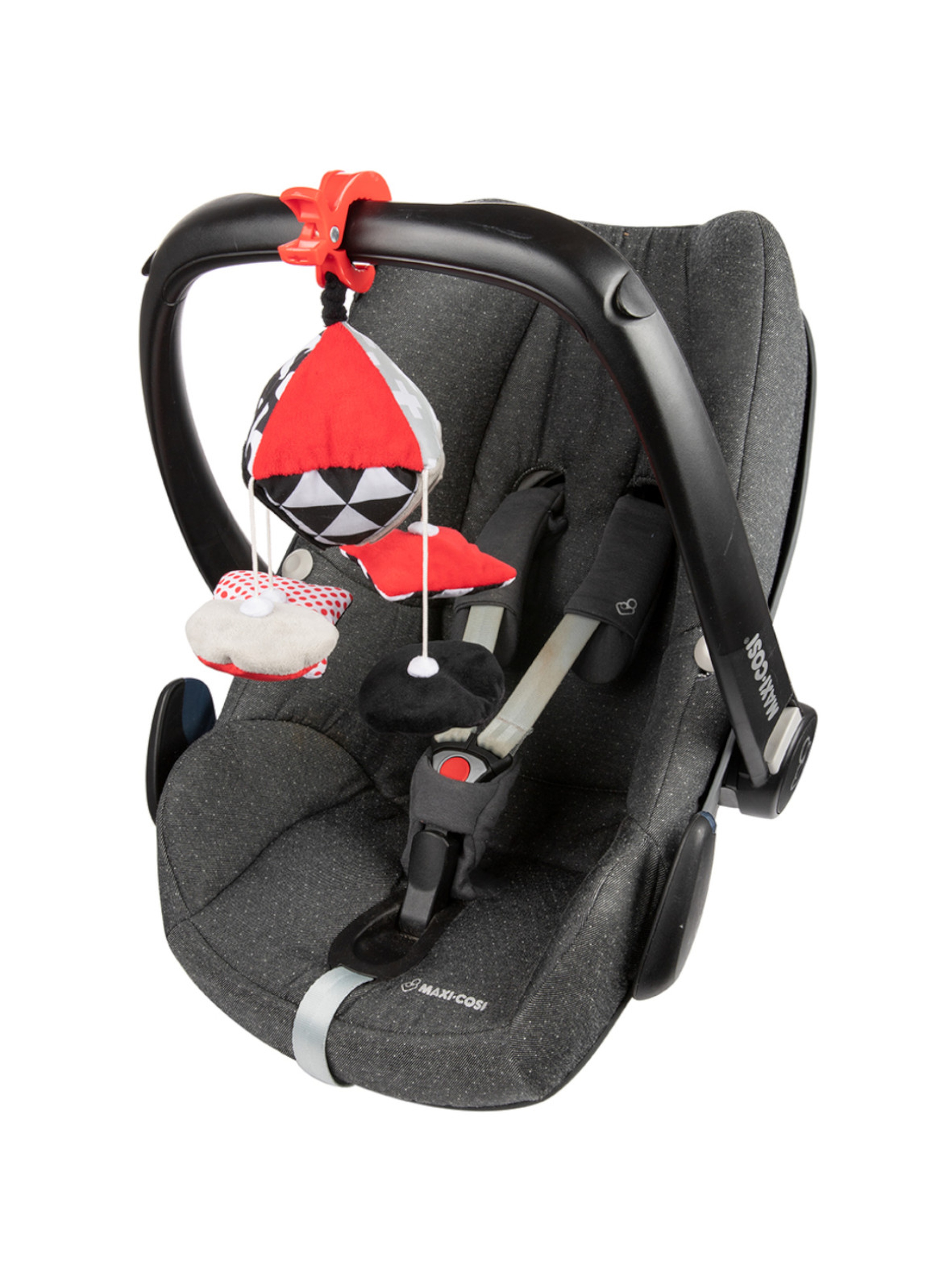 Canpol babies kontrastowa karuzelka podróżna do wózka lub fotelika SENSORY
