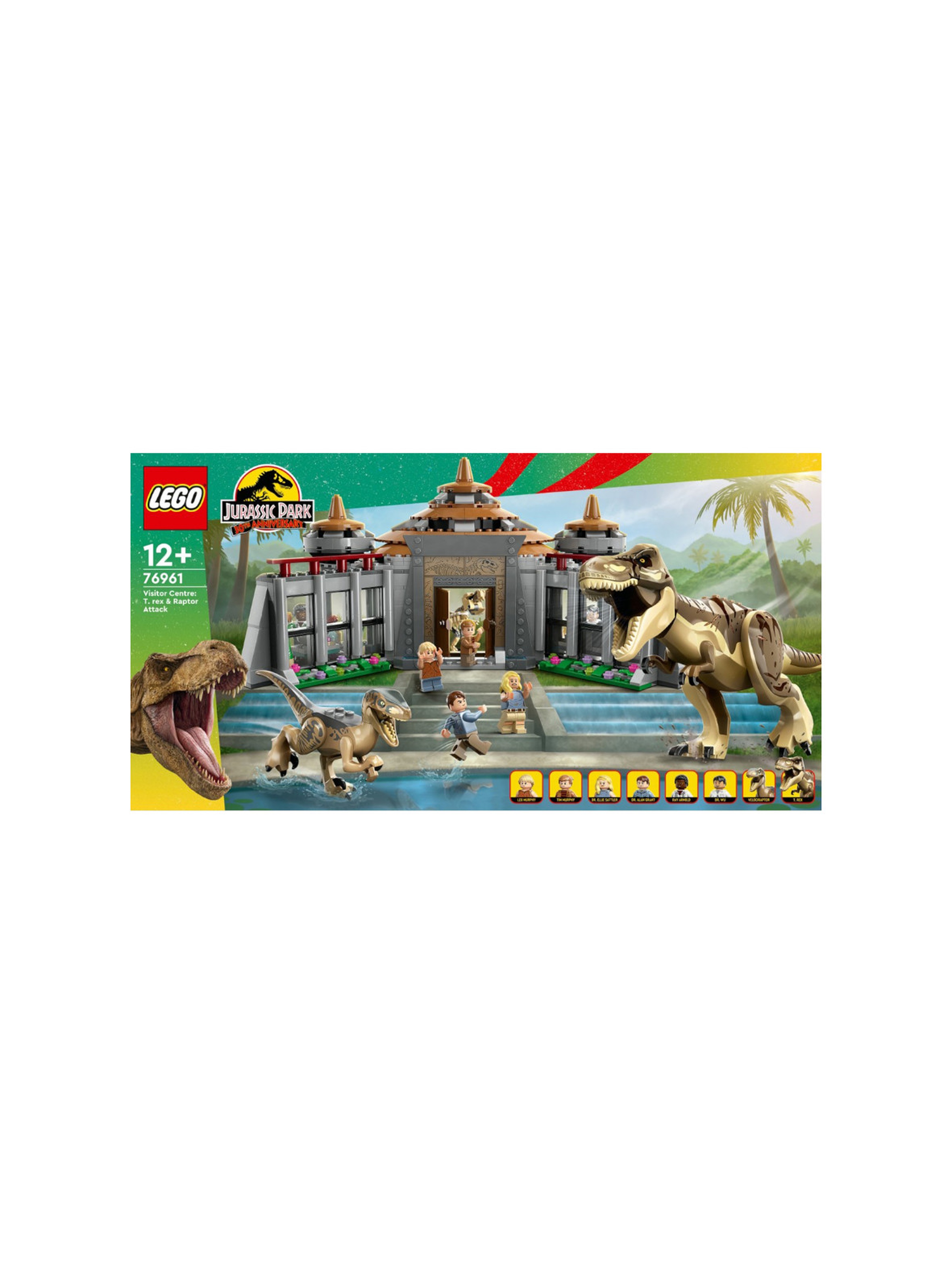 Klocki LEGO Jurassic World 76961 Centrum dla odwiedzających: atak tyranozaura i raptora - 693 elementy, wiek 12 +
