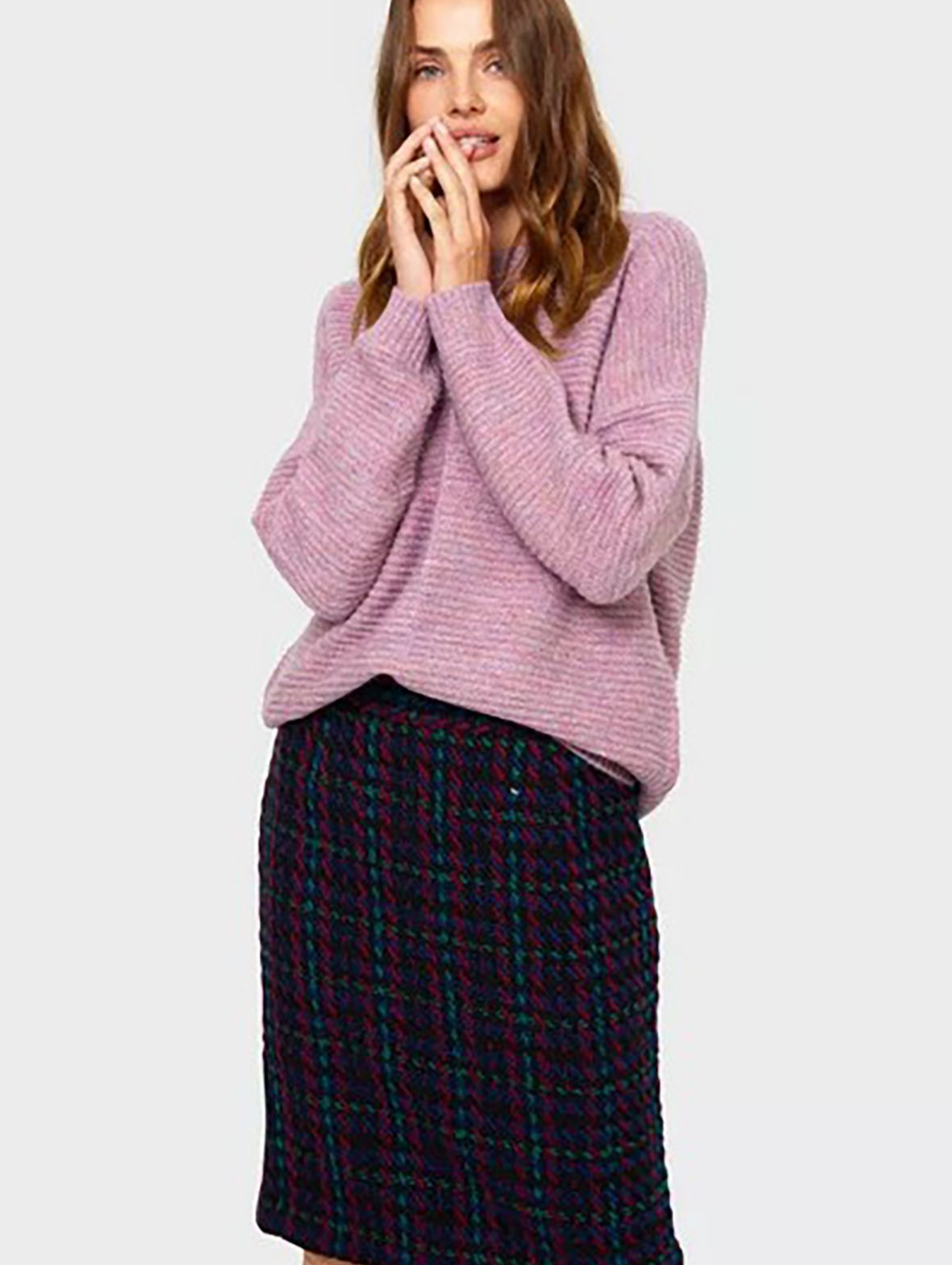 Sweter damski - różowy