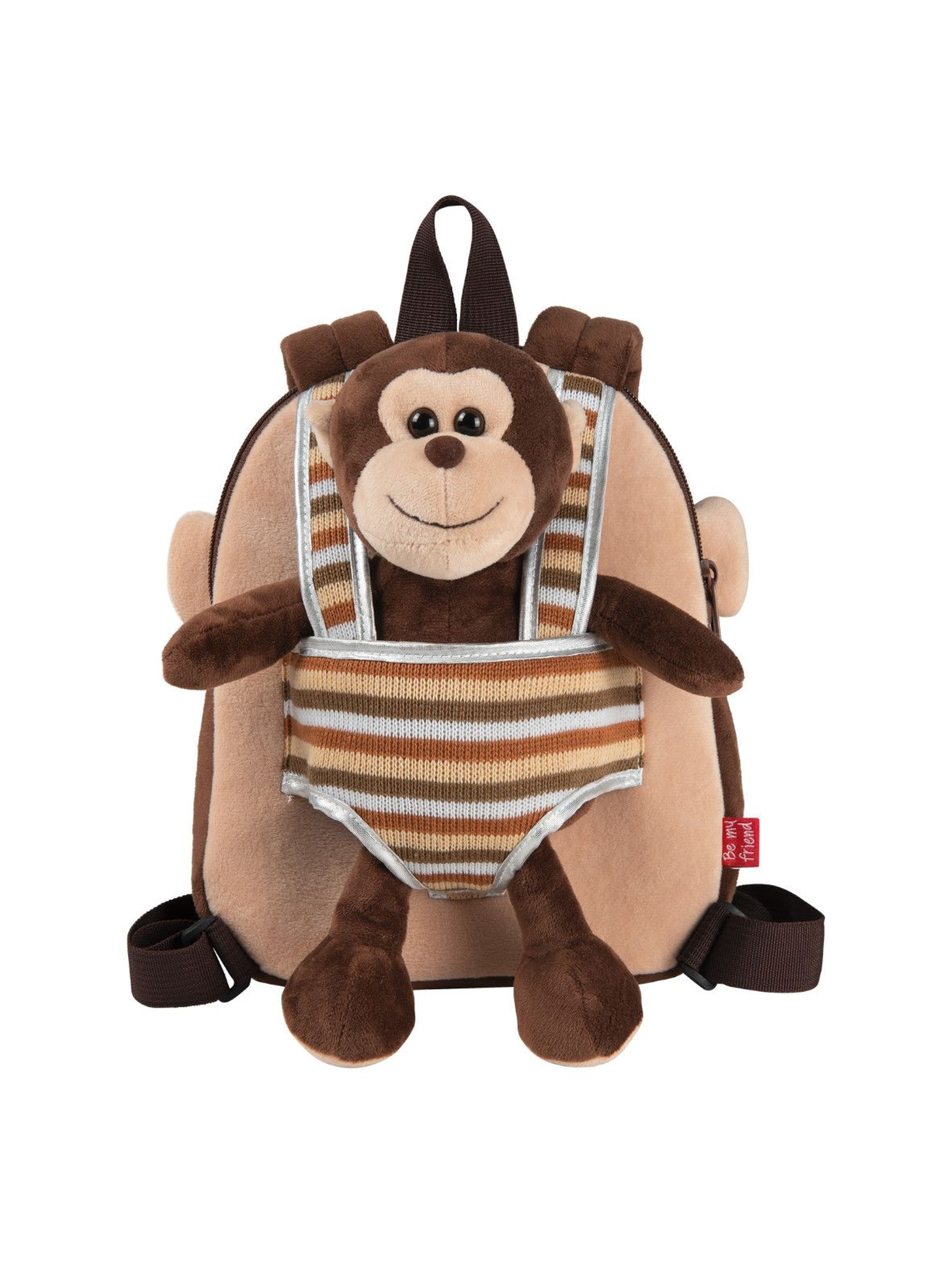 Plecak dwustronny z przytulanką - Małpka wiek 2+