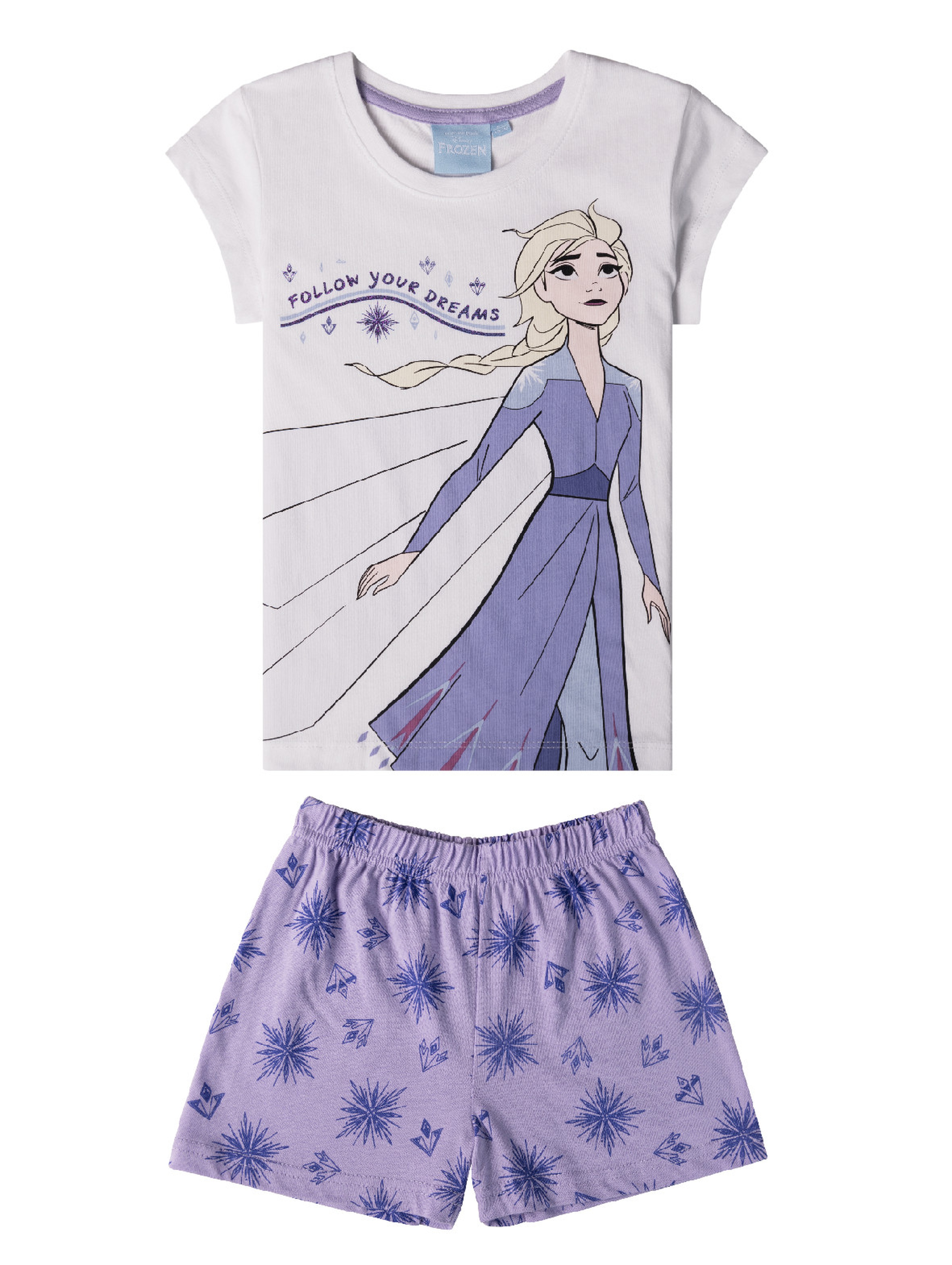 Piżama dziewczęca dwuczęściowa z bawełny- Kraina Lodu