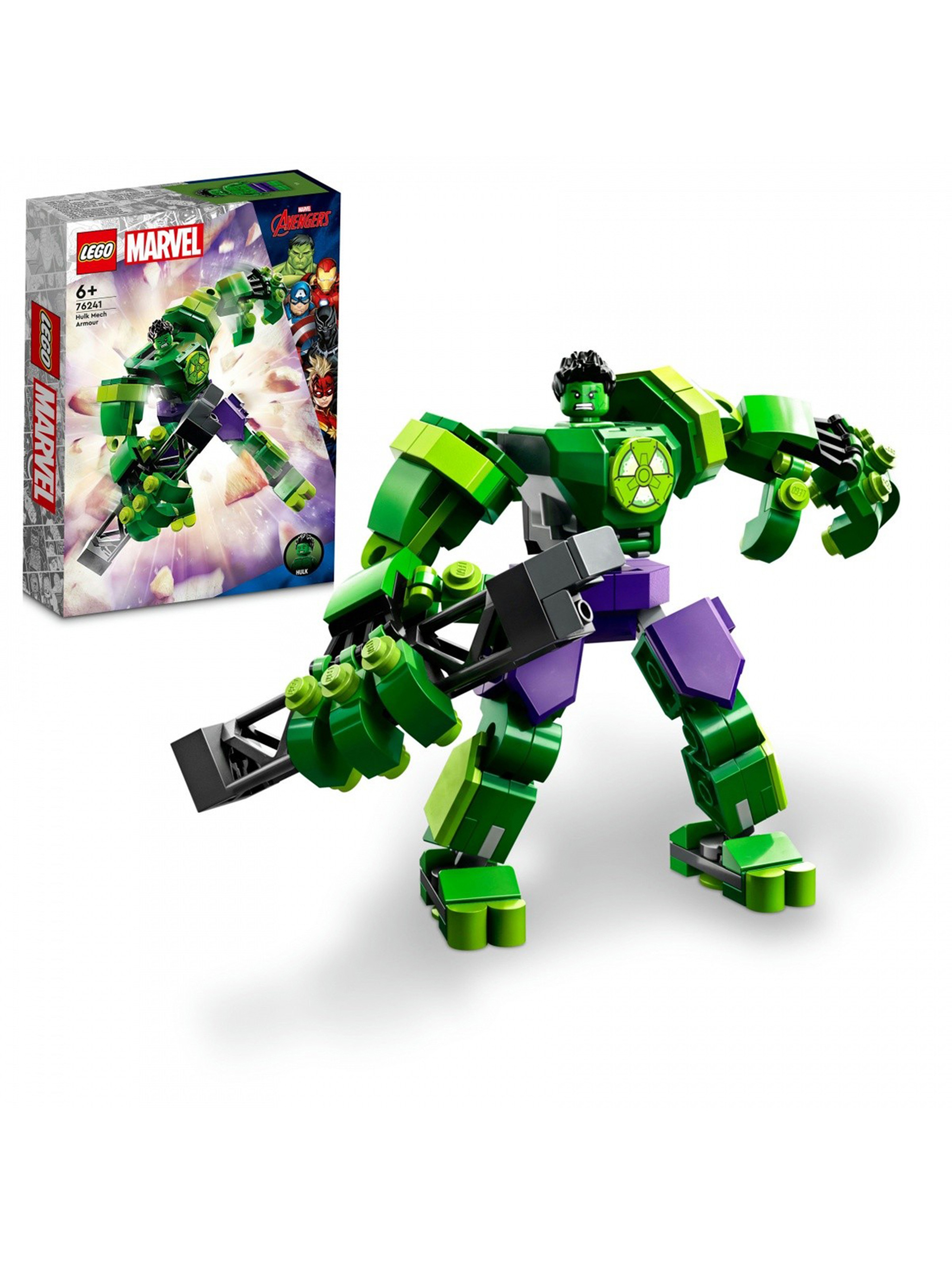 Klocki LEGO Super Heroes 76241 Mechaniczna zbroja Hulka - 138 elementów, wiek 6 +