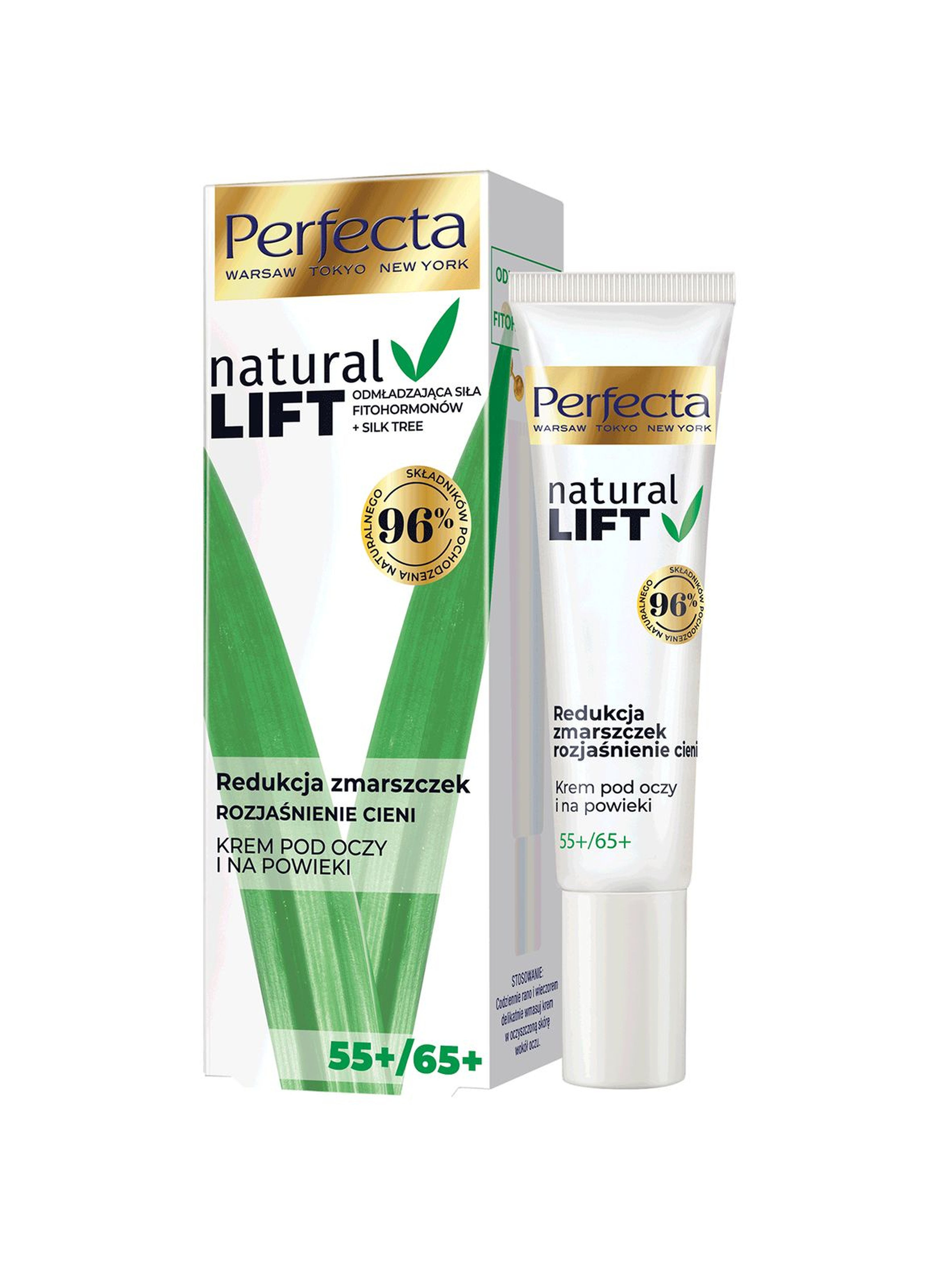 Perfecta Natural Lift, krem pod oczy i na powieki - 55/65+, 15 ml