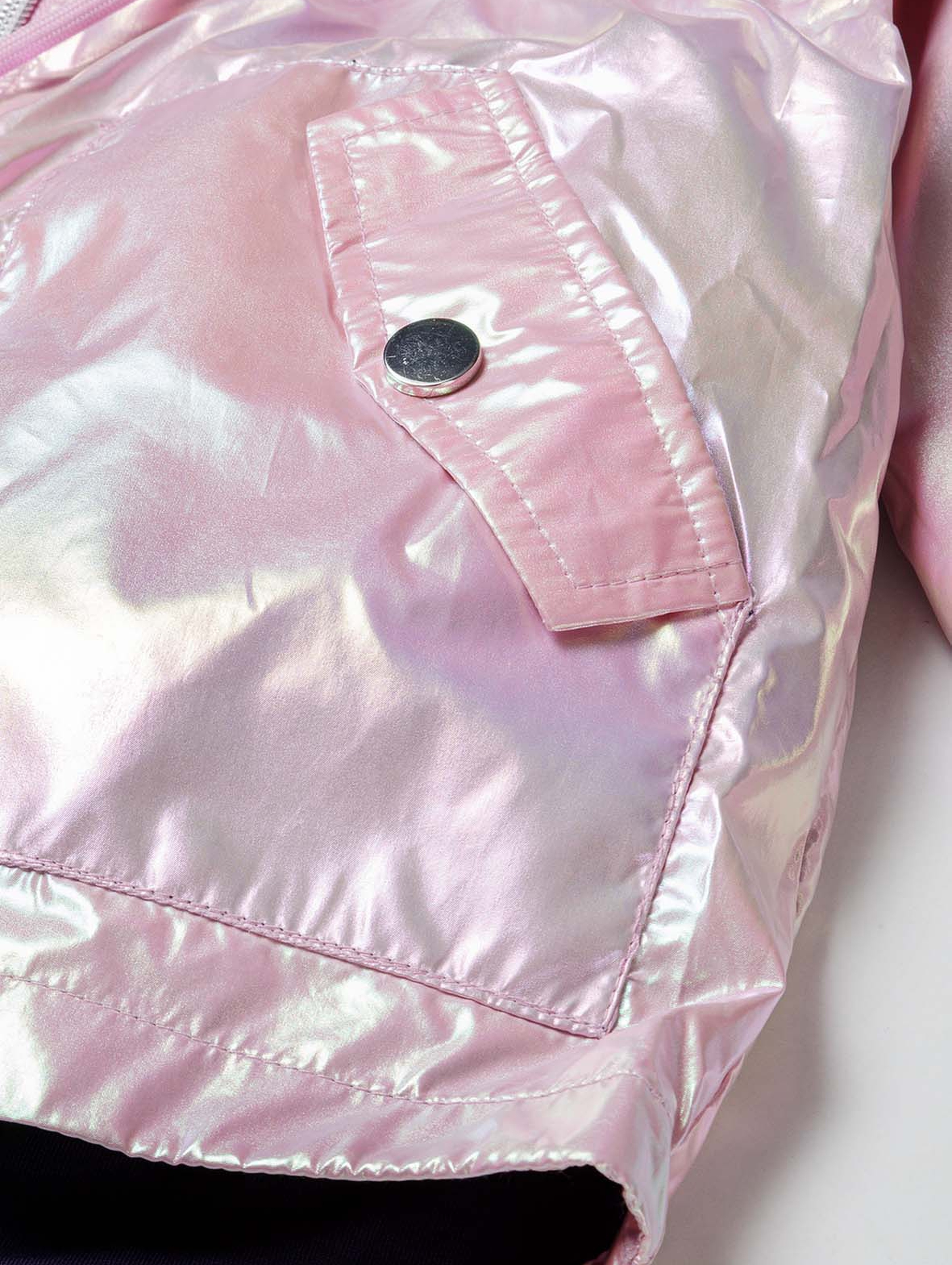 Różowa kurtka przeciwdeszczowa z kapturem dla dziewczynki