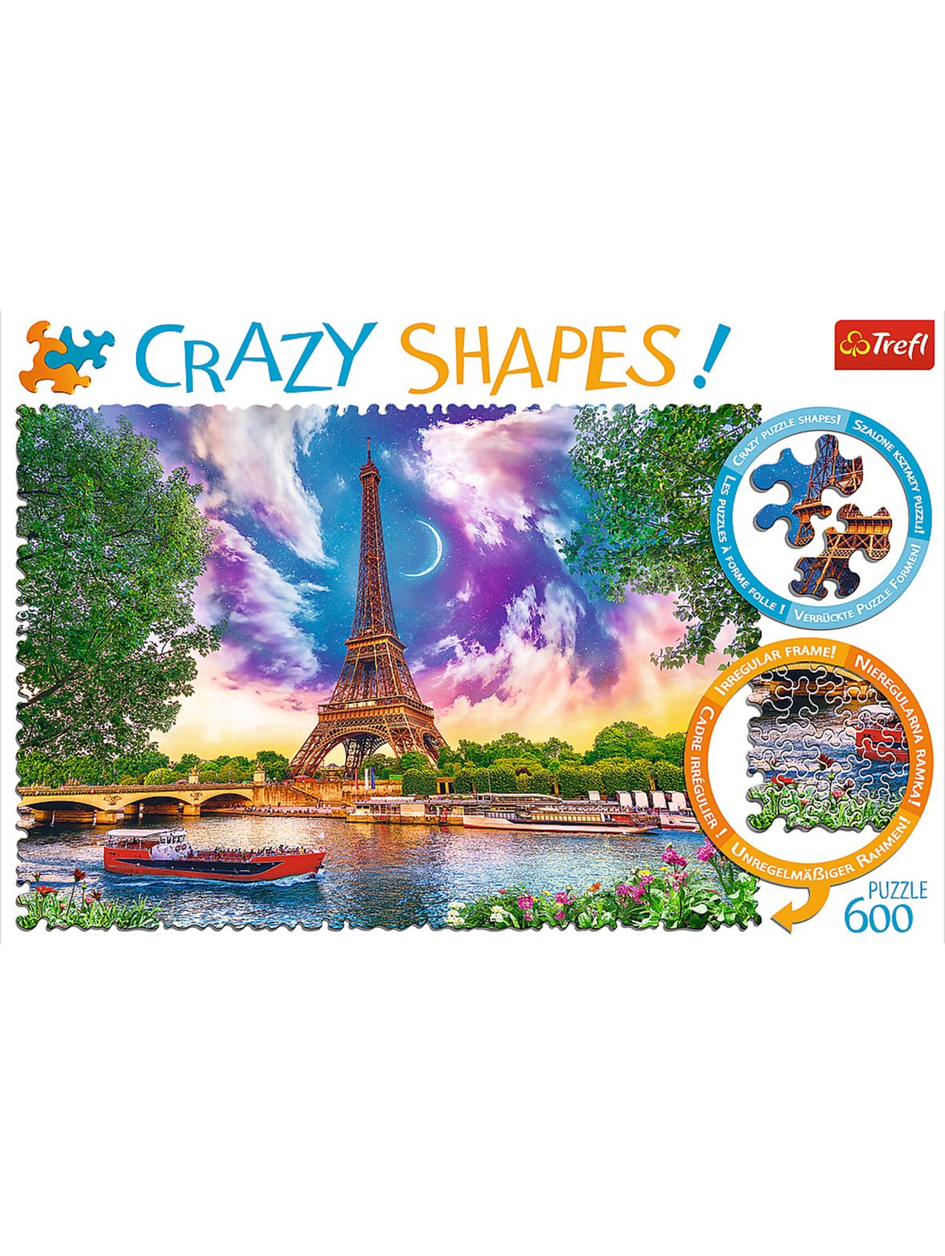 Puzzle Crazy Shapes - Niebo nad Paryżem - 600 elementów