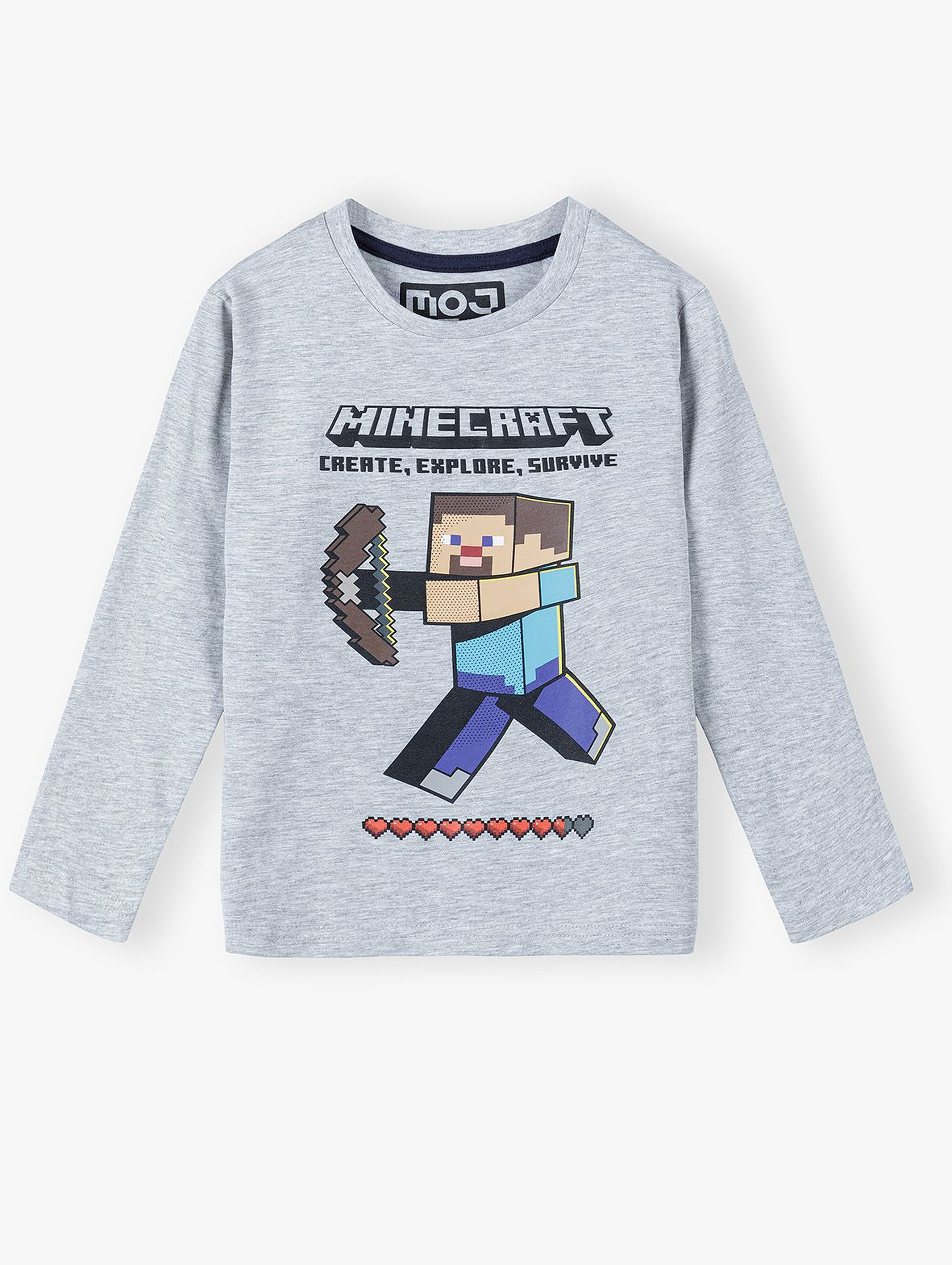 Bluzka chłopięca z długim rękawem Minecraft