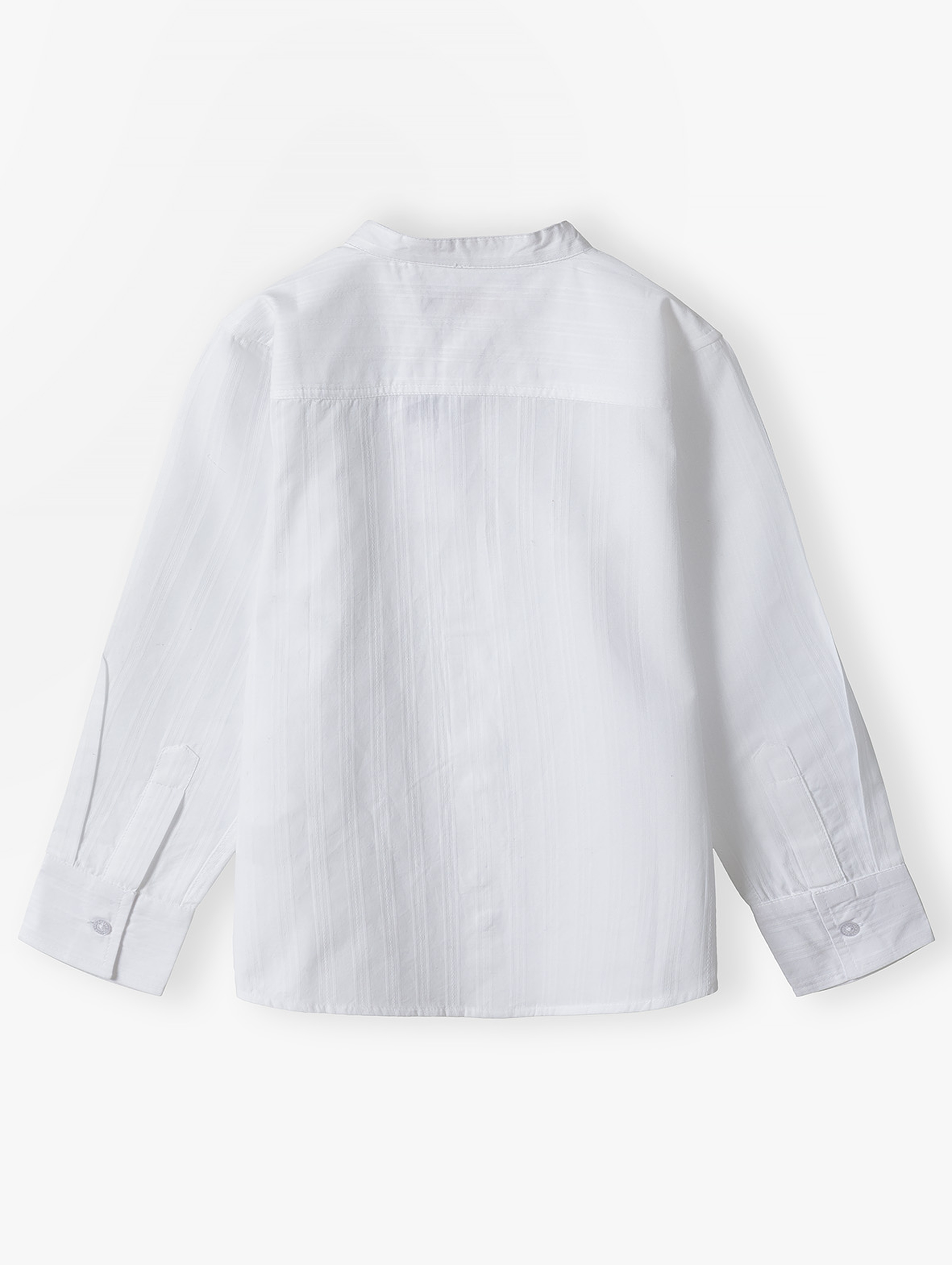 Biała koszula chłopięca bawełniana na stójce