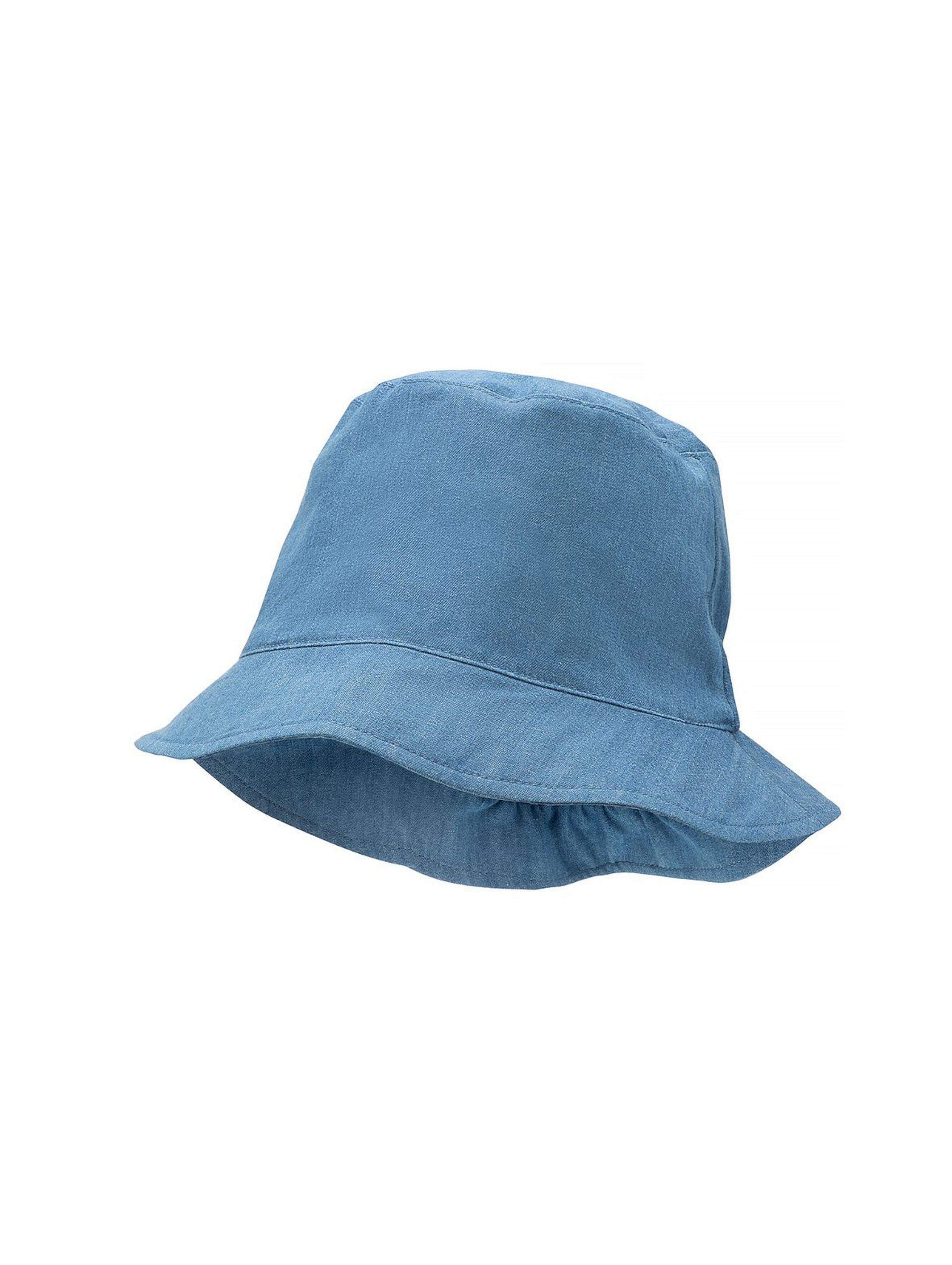 Bawełniany kapelusz na lato niebieski