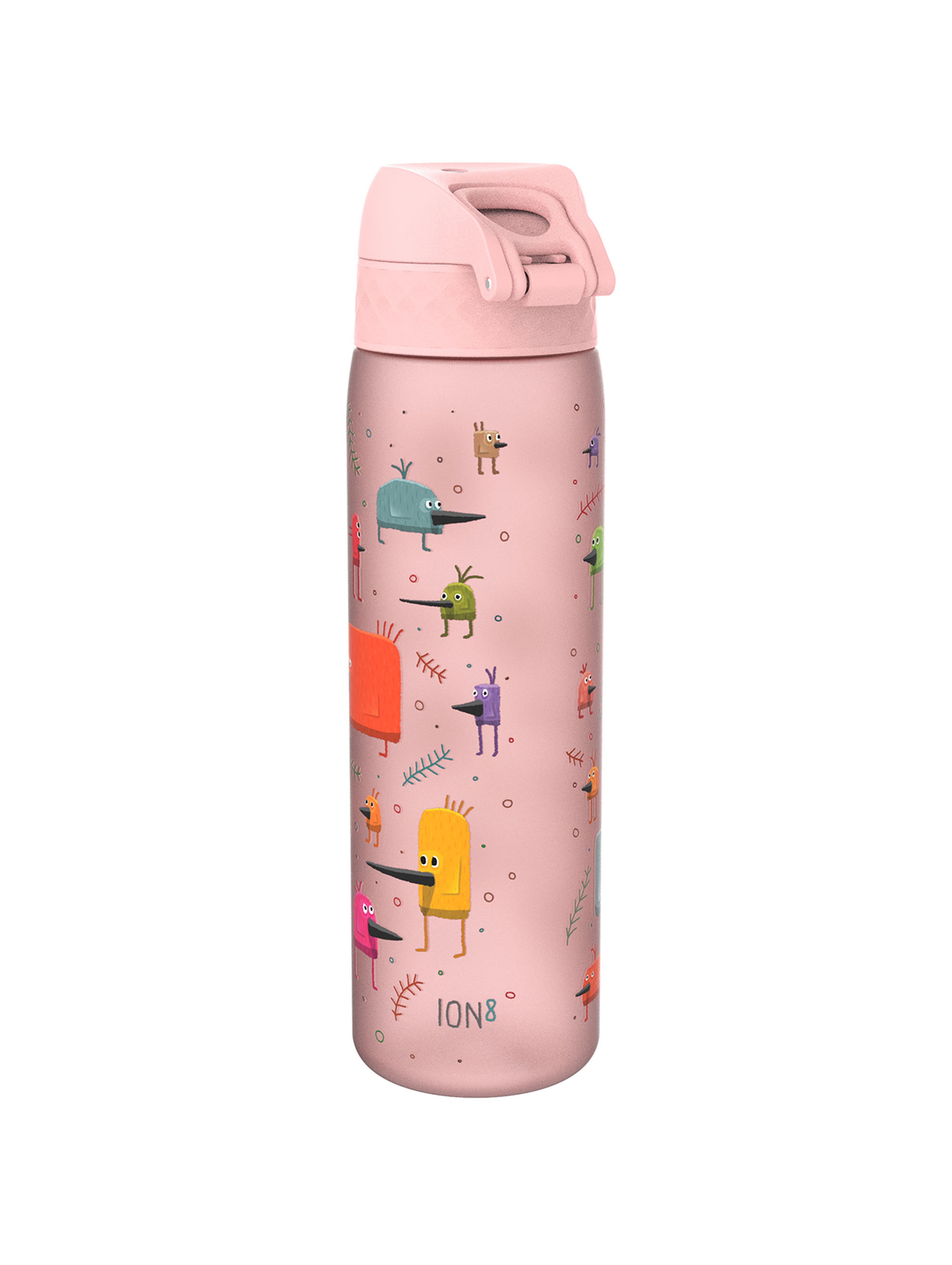 Butelka na wodę ION8 BPA Free Funny Birds 500ml - różowa