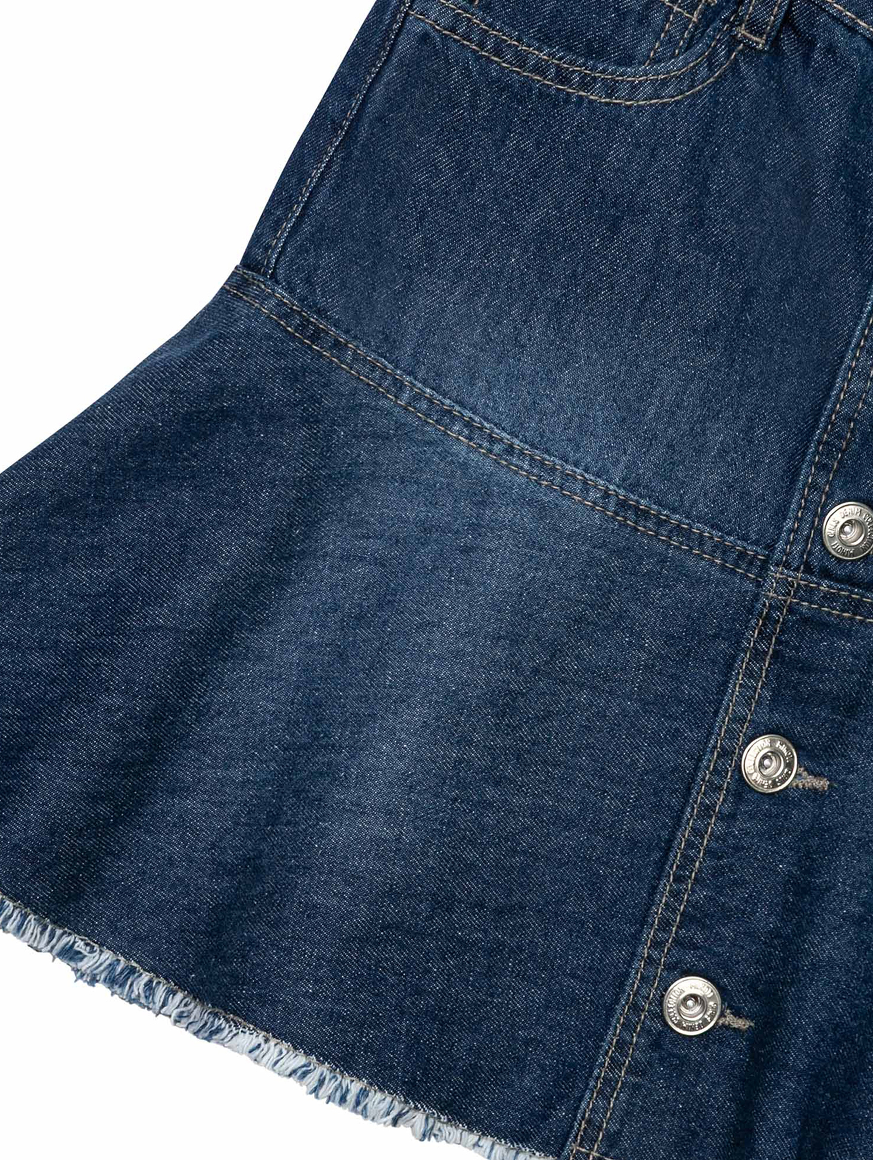 Rozkloszowana spódnica jeansowa z guzikami dla dziewczynki