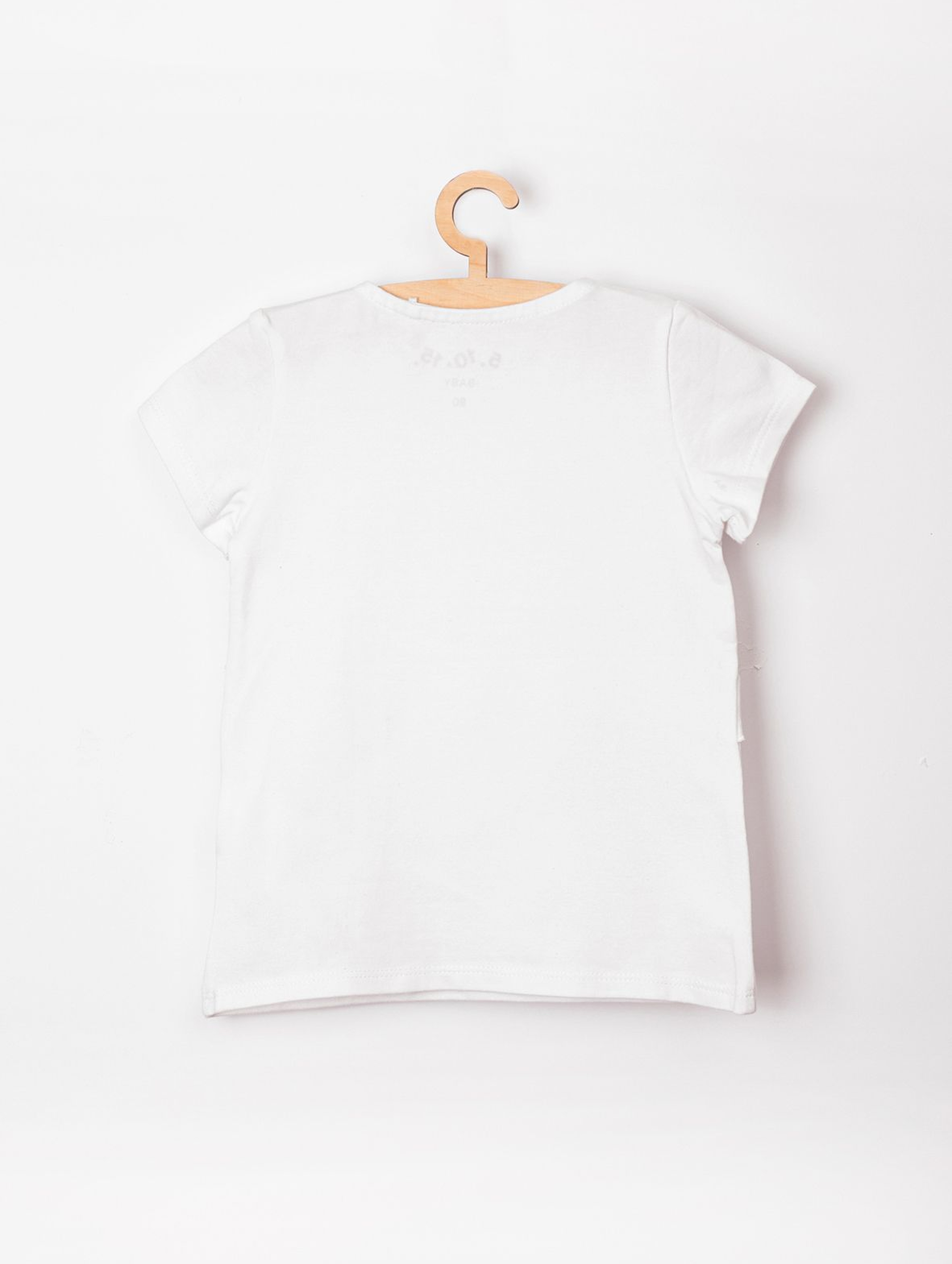 Koszulka niemowlęca biała z falbanką