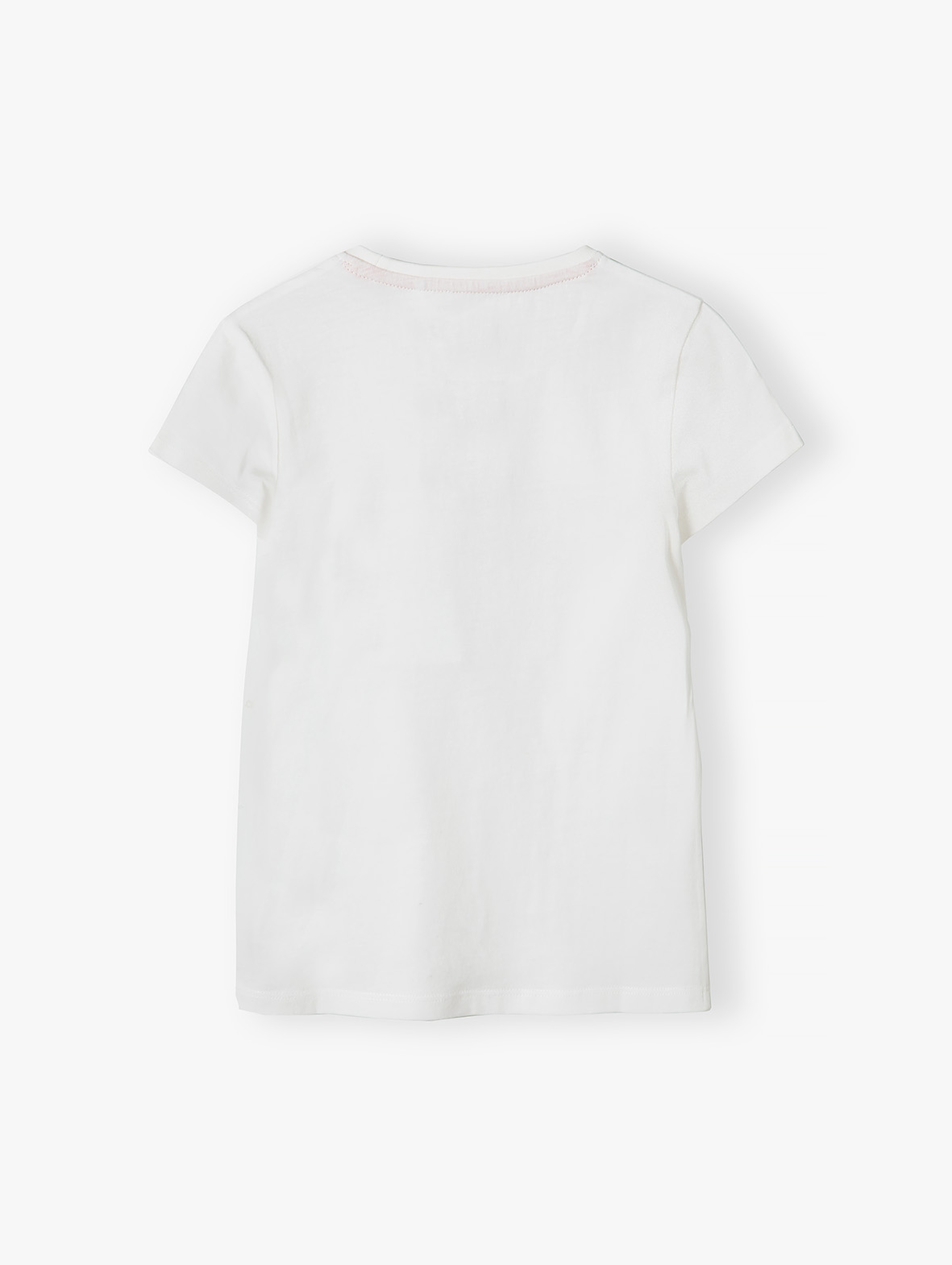 Biały t-shirt bawełniany dla dziewczynki z napisem Najlepsza siostra
