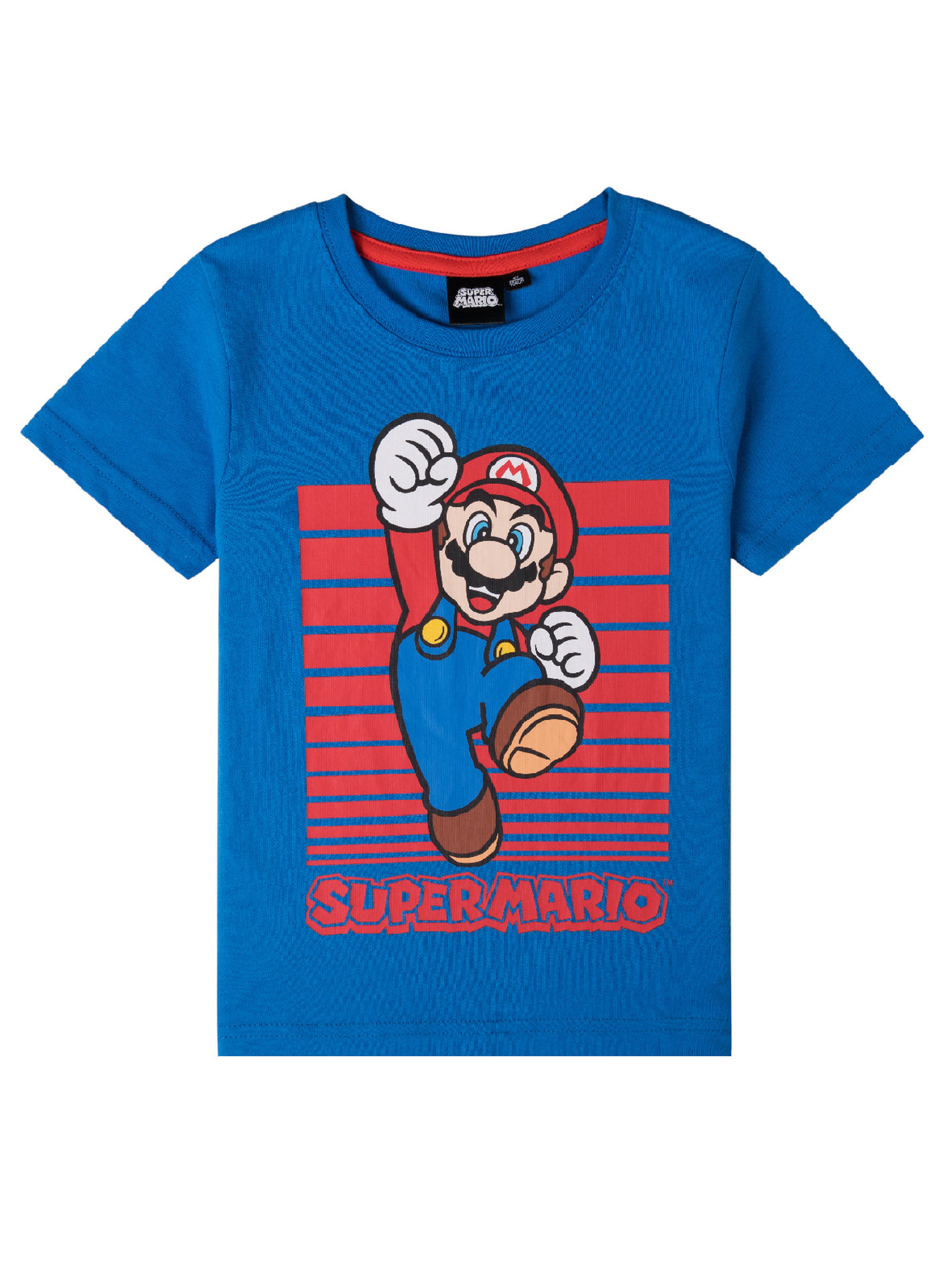 Bawełniany t-shirt czerwony dla małego chłopca Super Mario