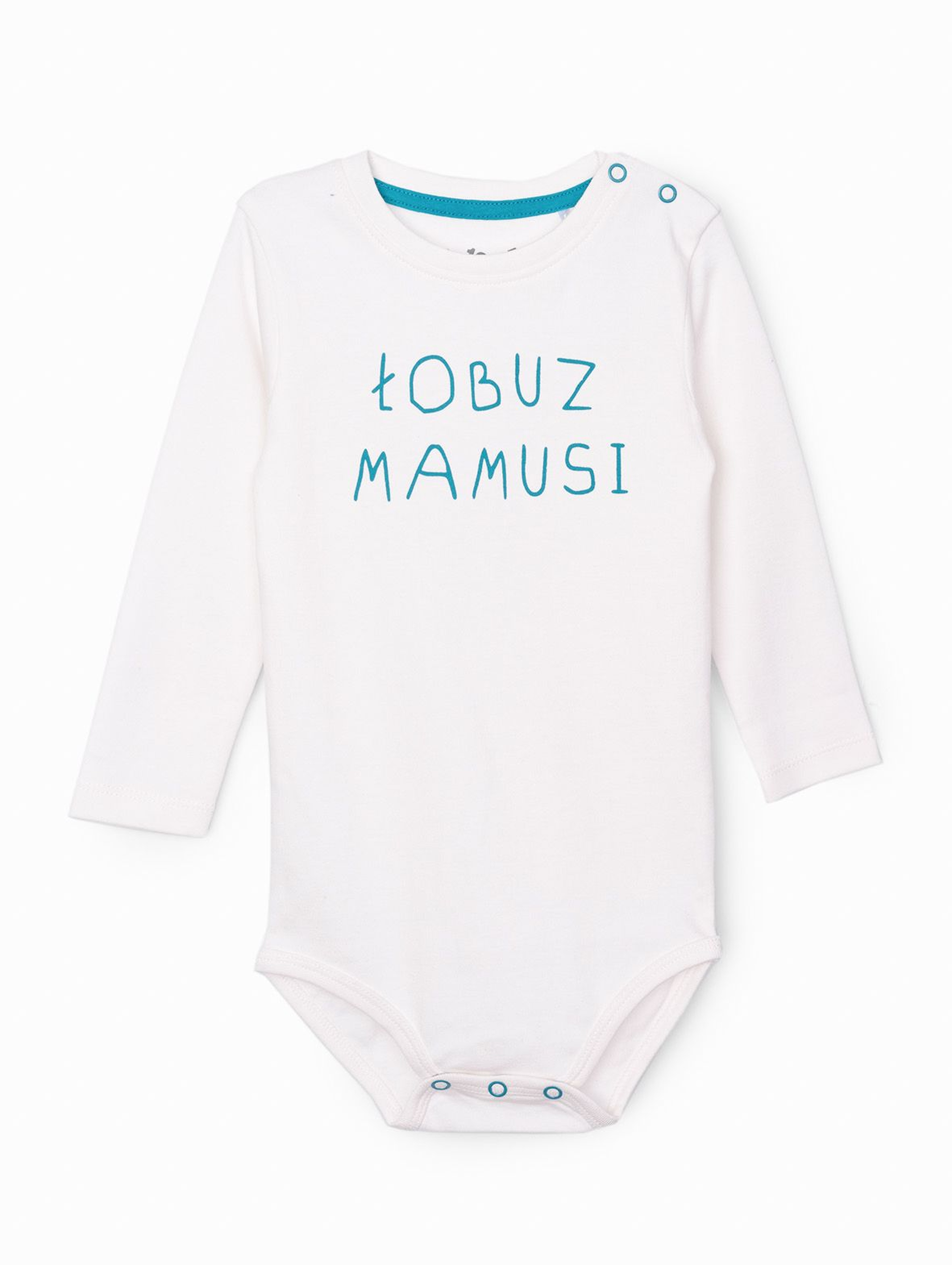 Body niemowlęce na długi rękaw z polskim napisem - ŁOBUZ MAMUSI