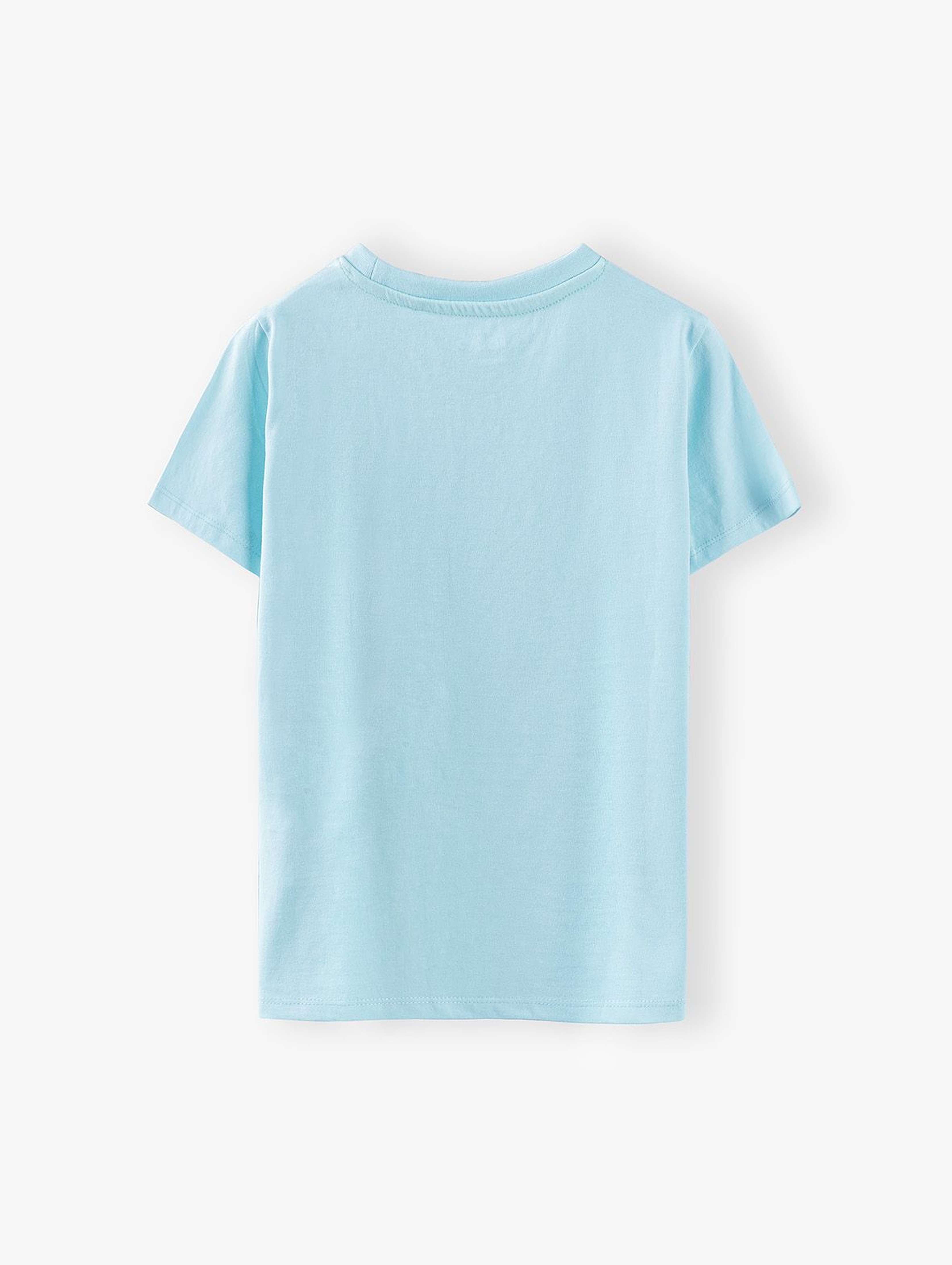 T-shirt chłopięcy w kolorze błękitnym z nadrukiem