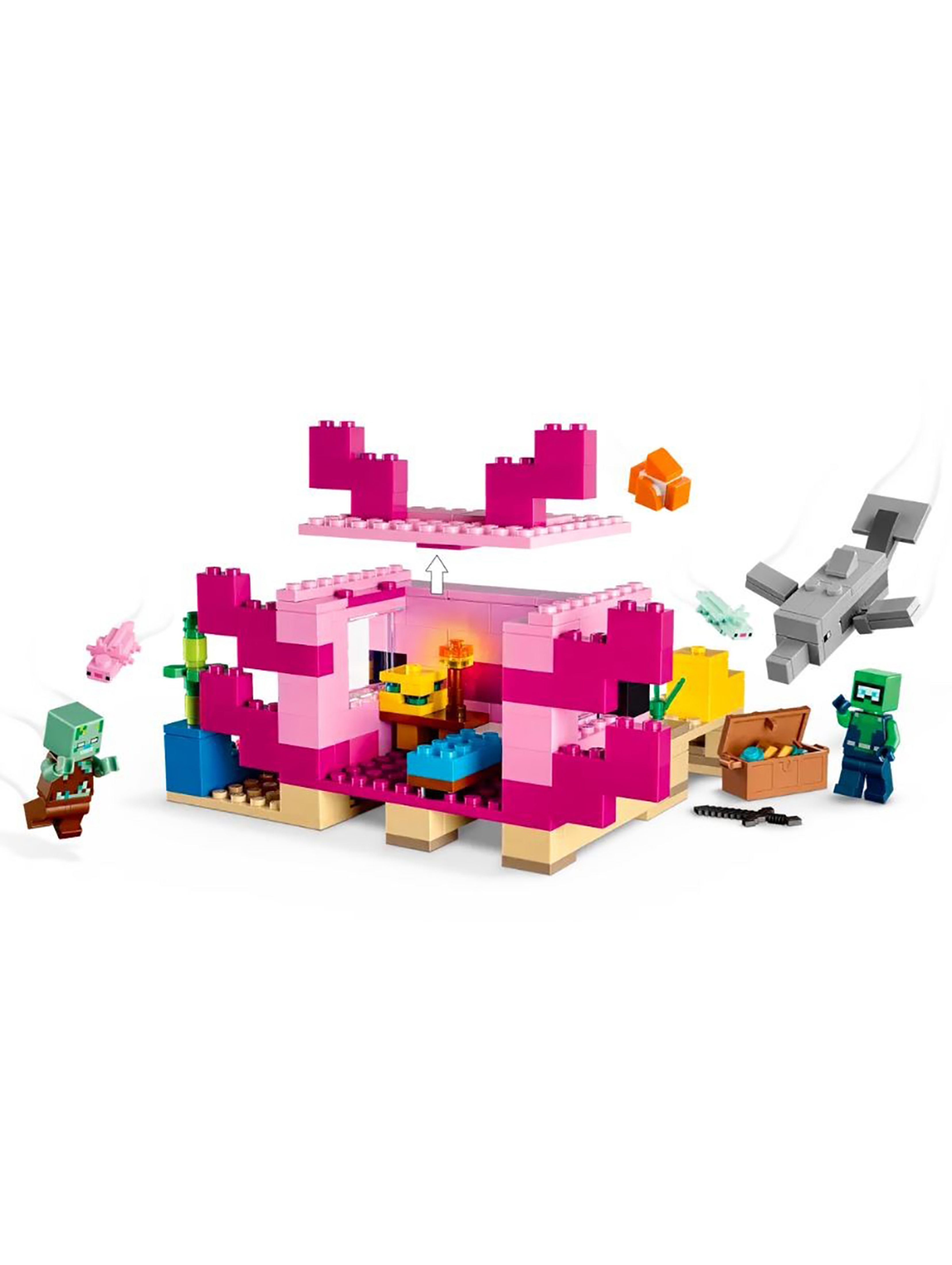 Klocki LEGO Minecraft 21247 Dom aksolotla - 242 elementy, wiek 7 +