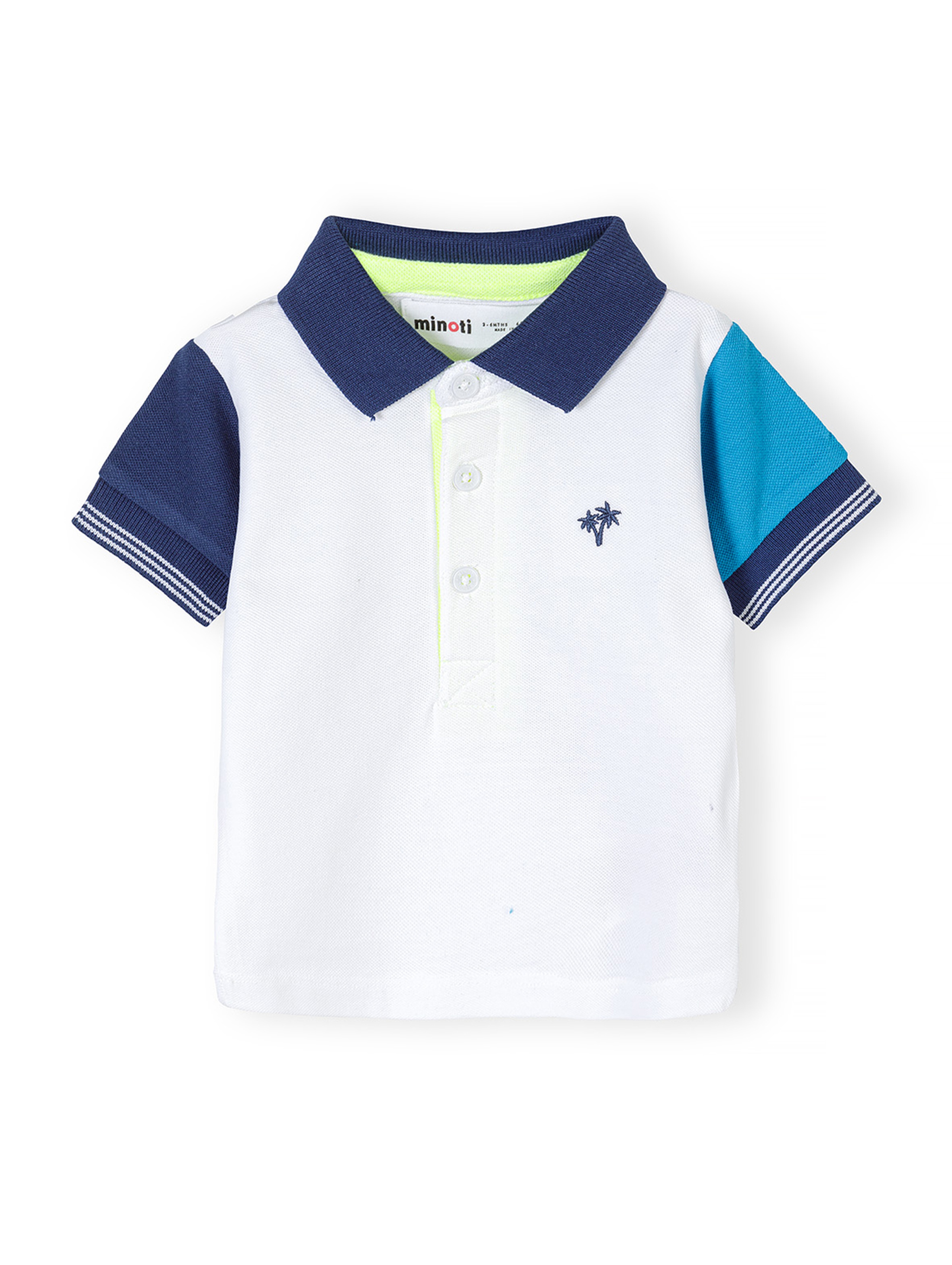 Dwuczęściowy komplet niemowlęcy- koszulka polo i niebieskie szorty