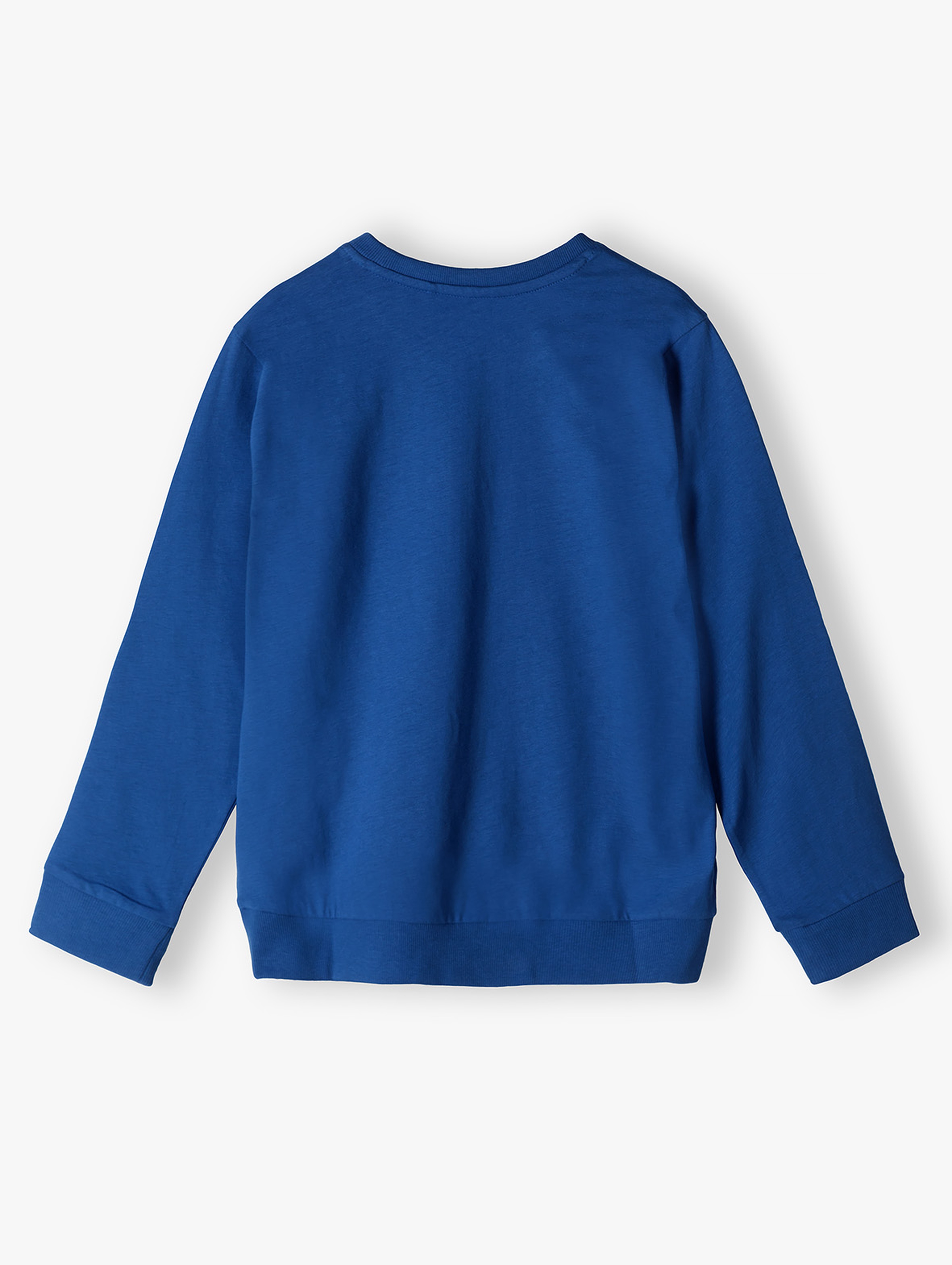 Bluzka chłopięca bawełniania z nadrukiem - niebieska