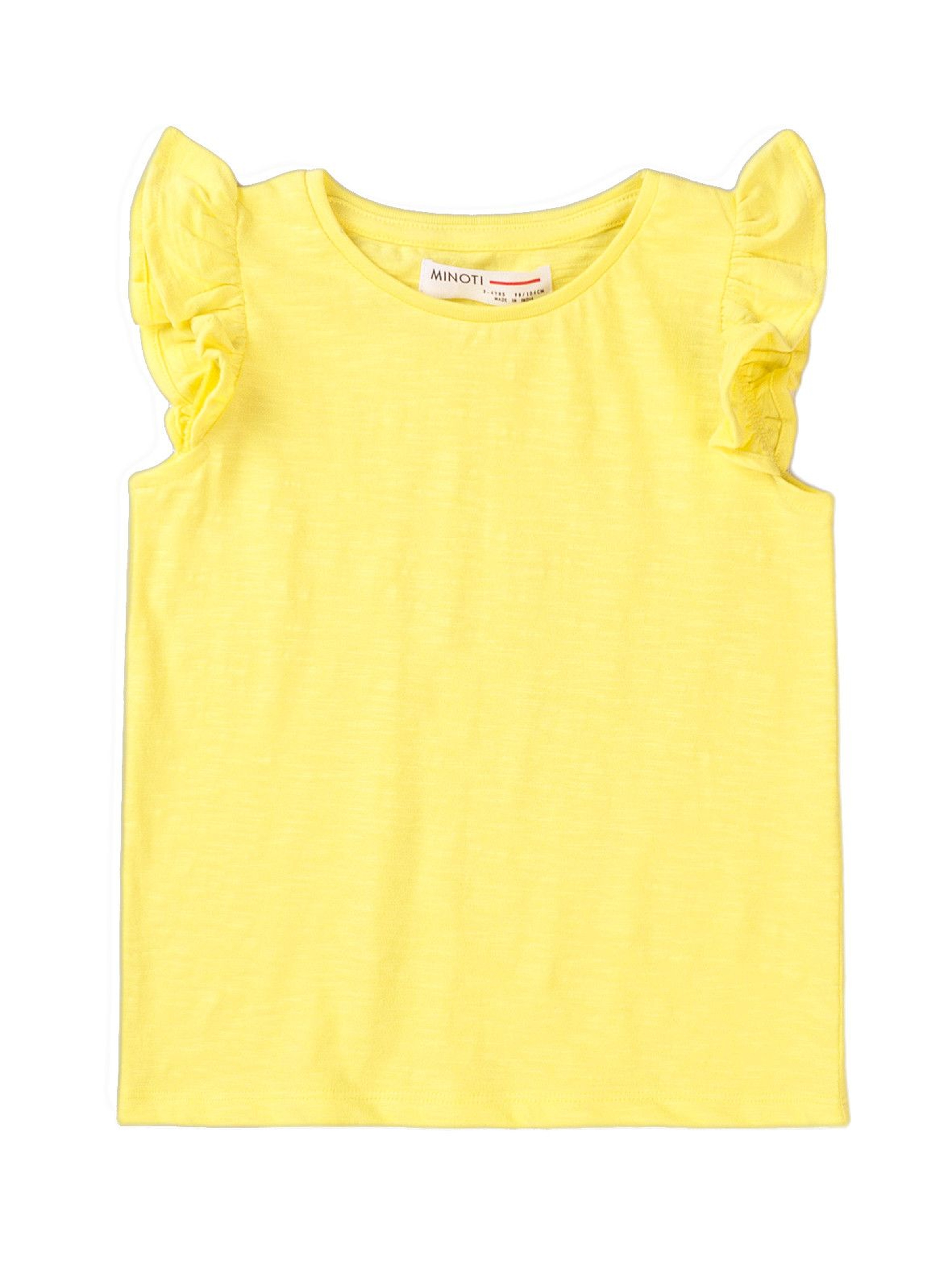 Bawełniana bluzka dziewczęca żółta