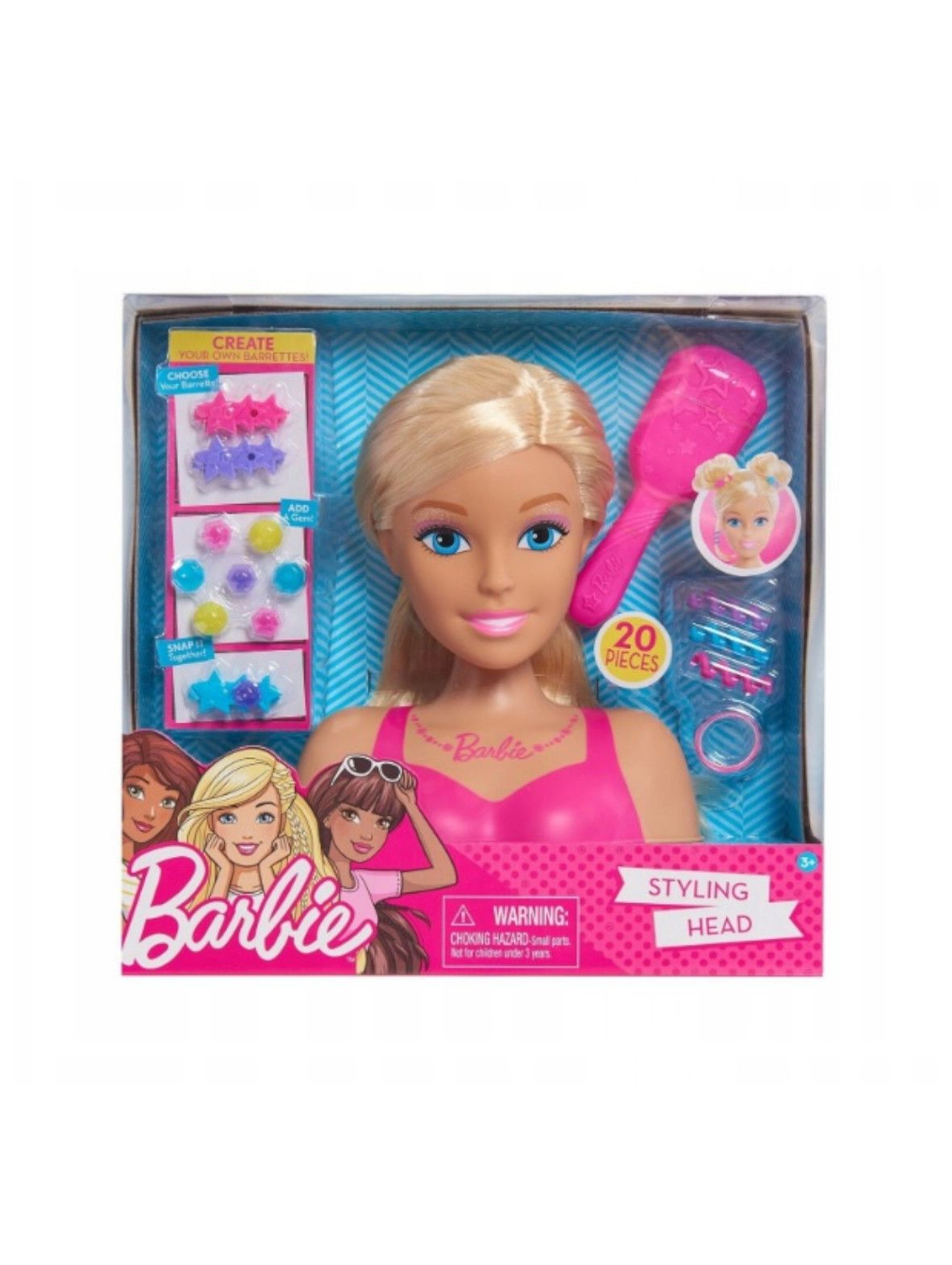 Barbie głowa lalka do czesania stylizacji blondynka
