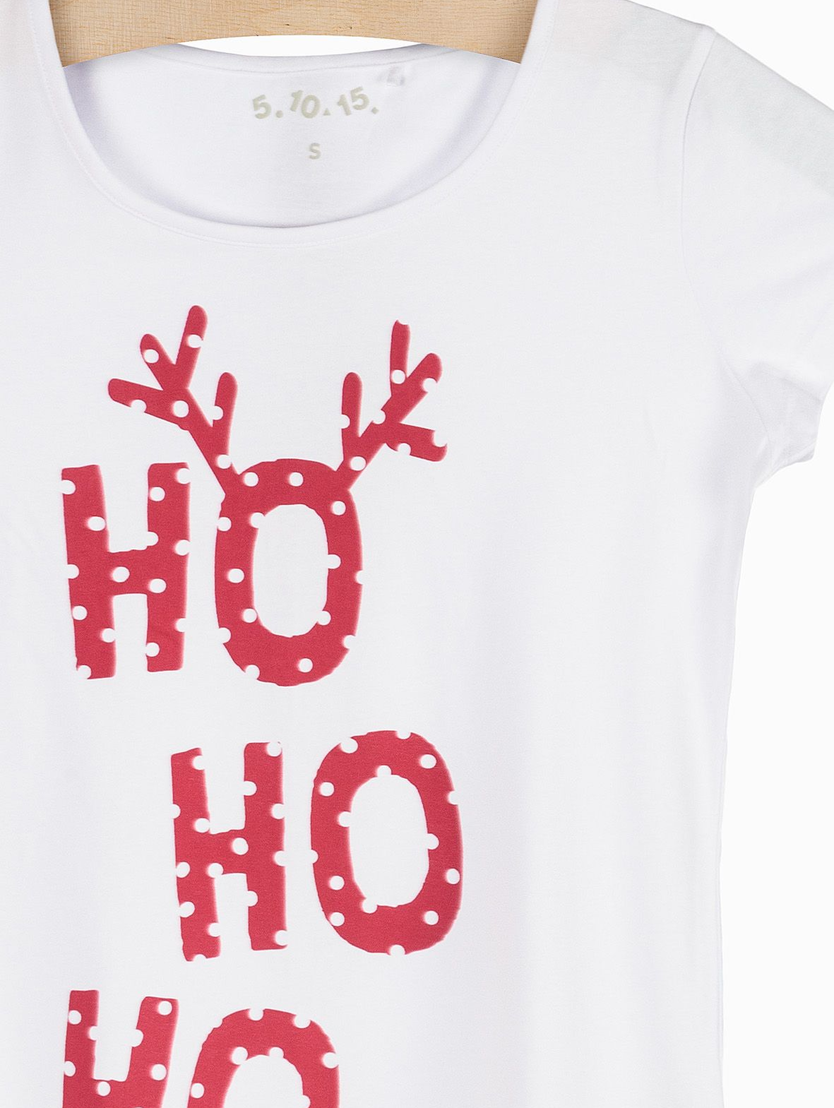 Świąteczny t-shirt damski Ho ho ho