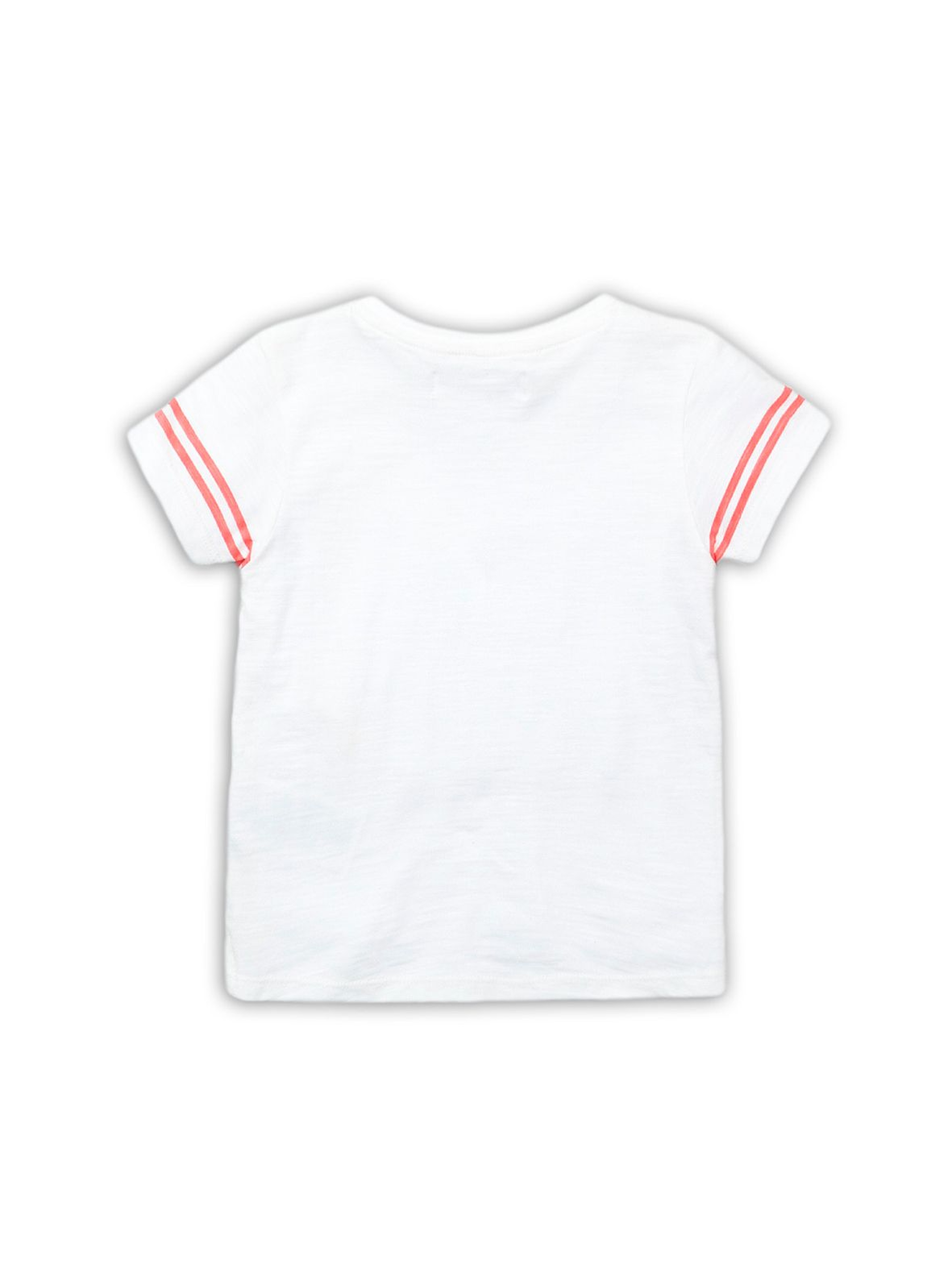 Bawełniany t-shirt dziewczęcy z napisem Girl Power - biały
