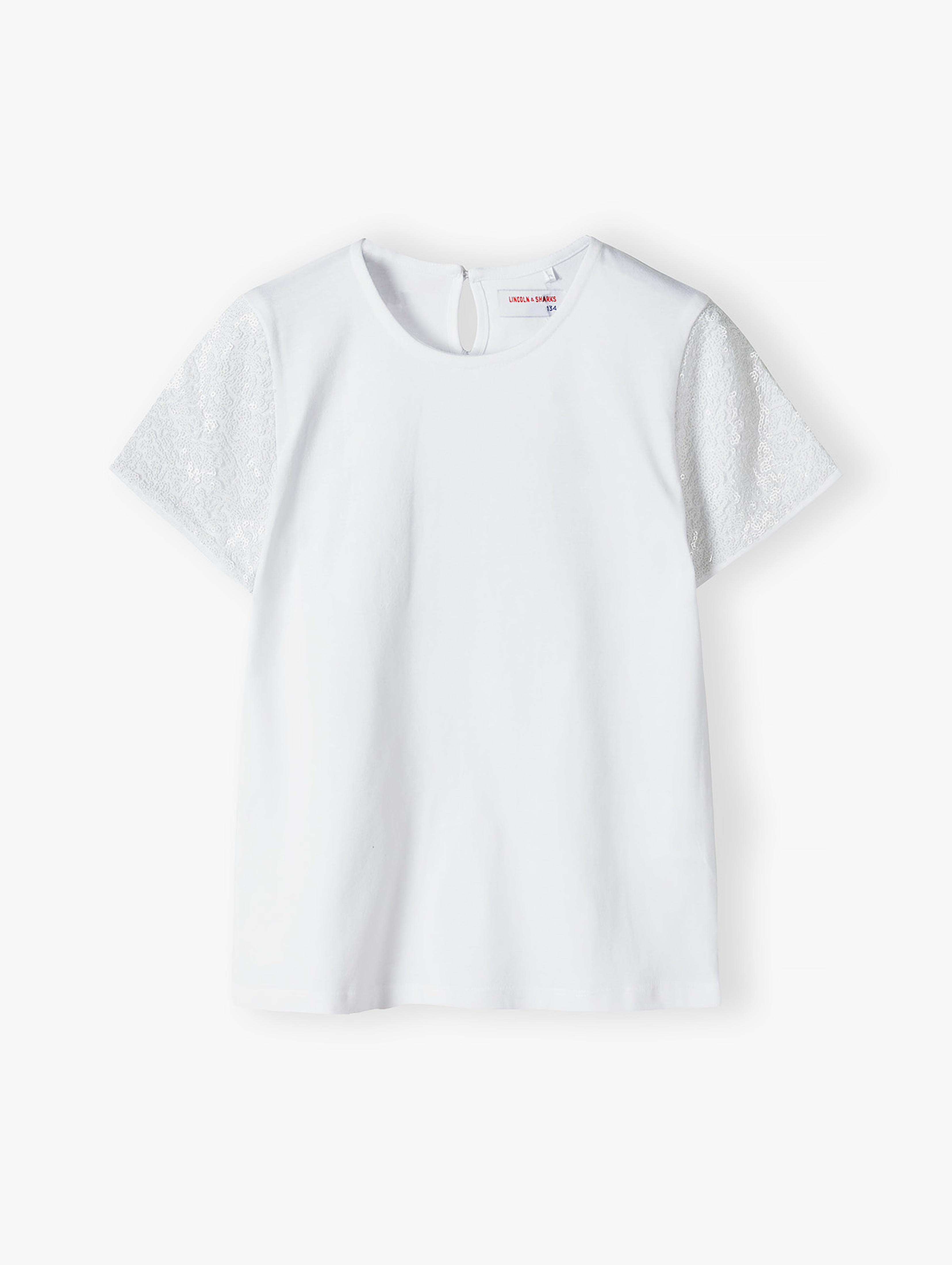 Biały t-shirt bawełniany dla dziewczynki
