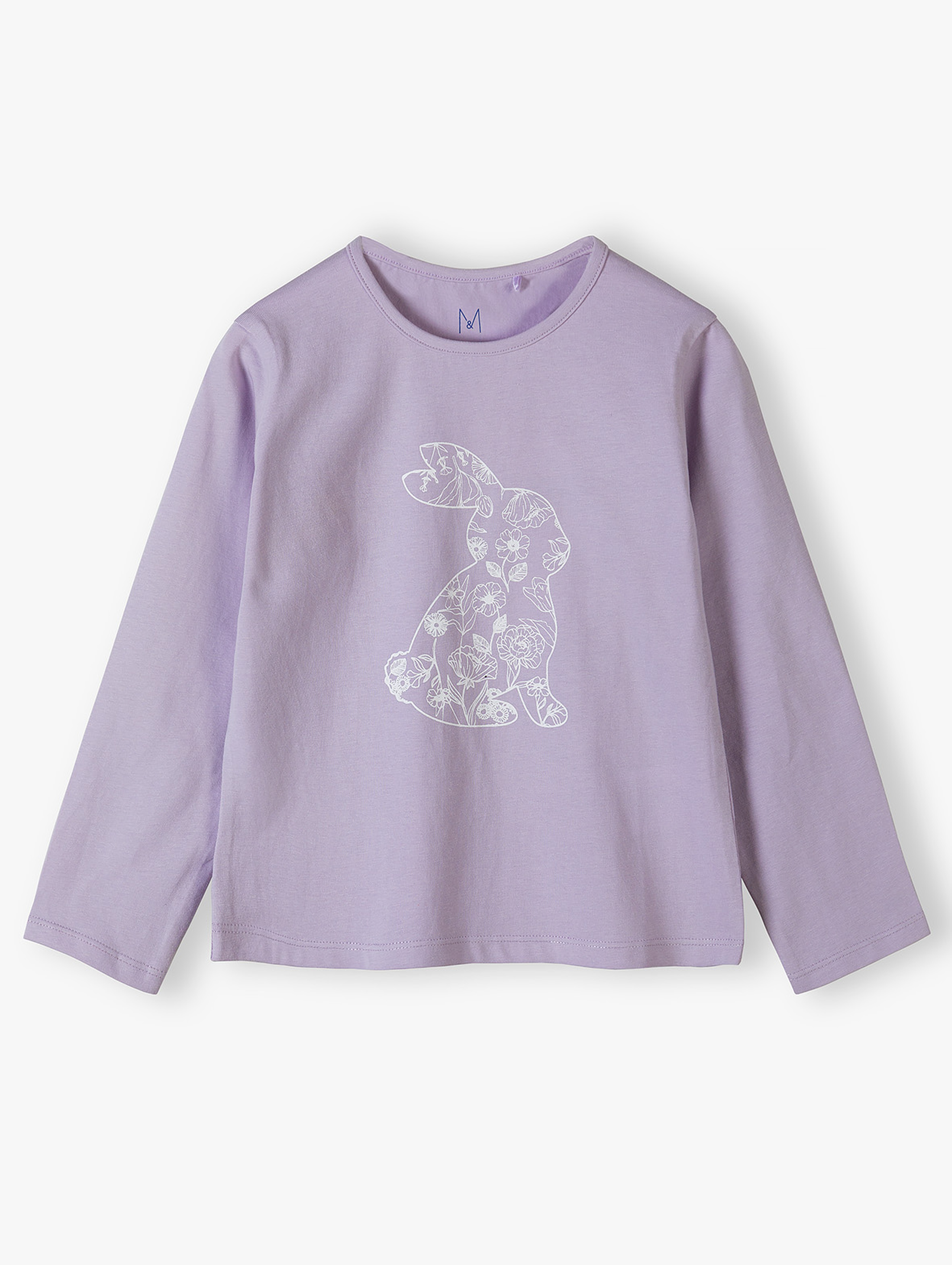 Fioletowa bluzka dziewczęca z królikiem - Max&Mia