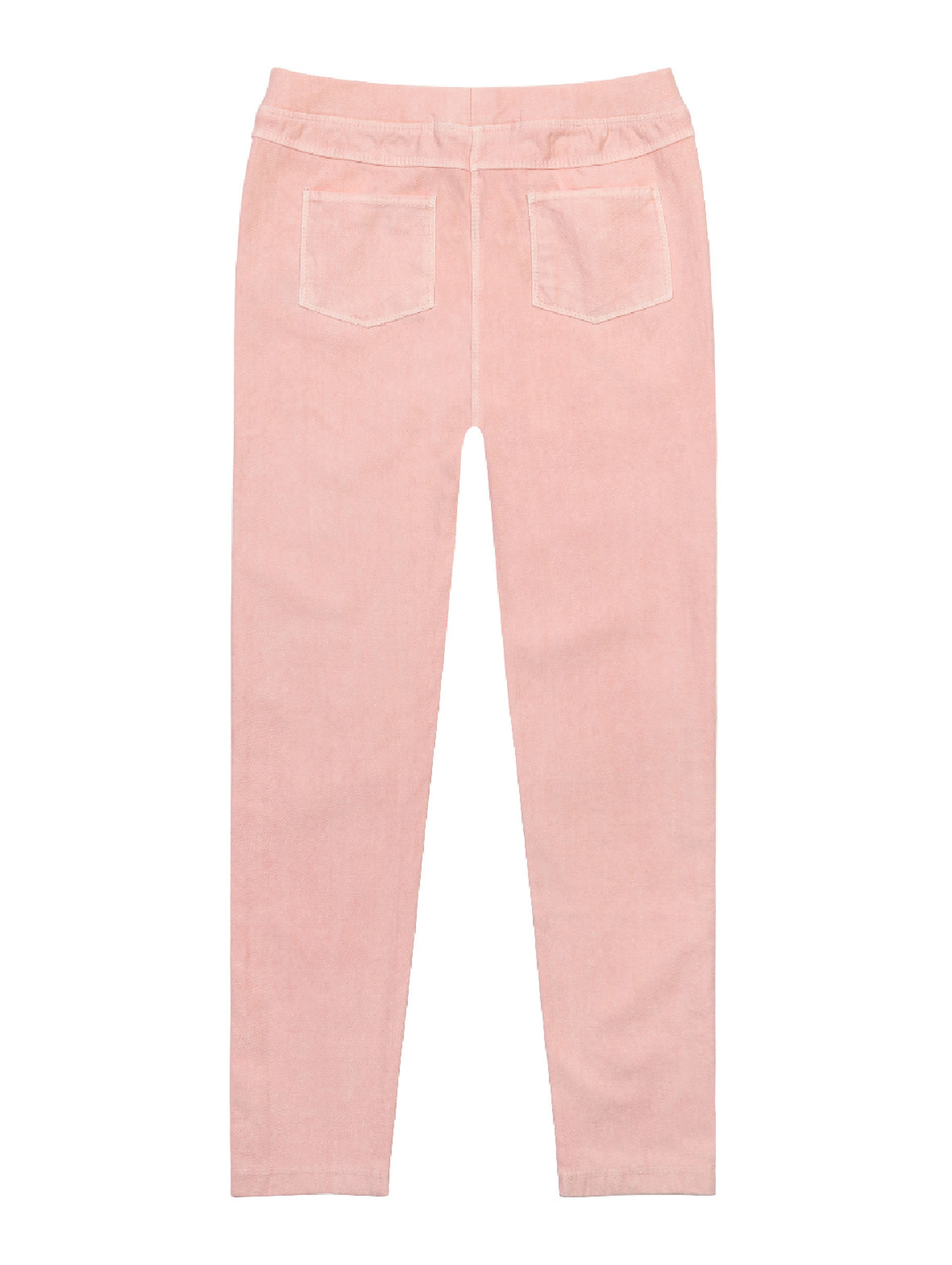 Różowe spodnie dla dziewczynki typu jeginnsy