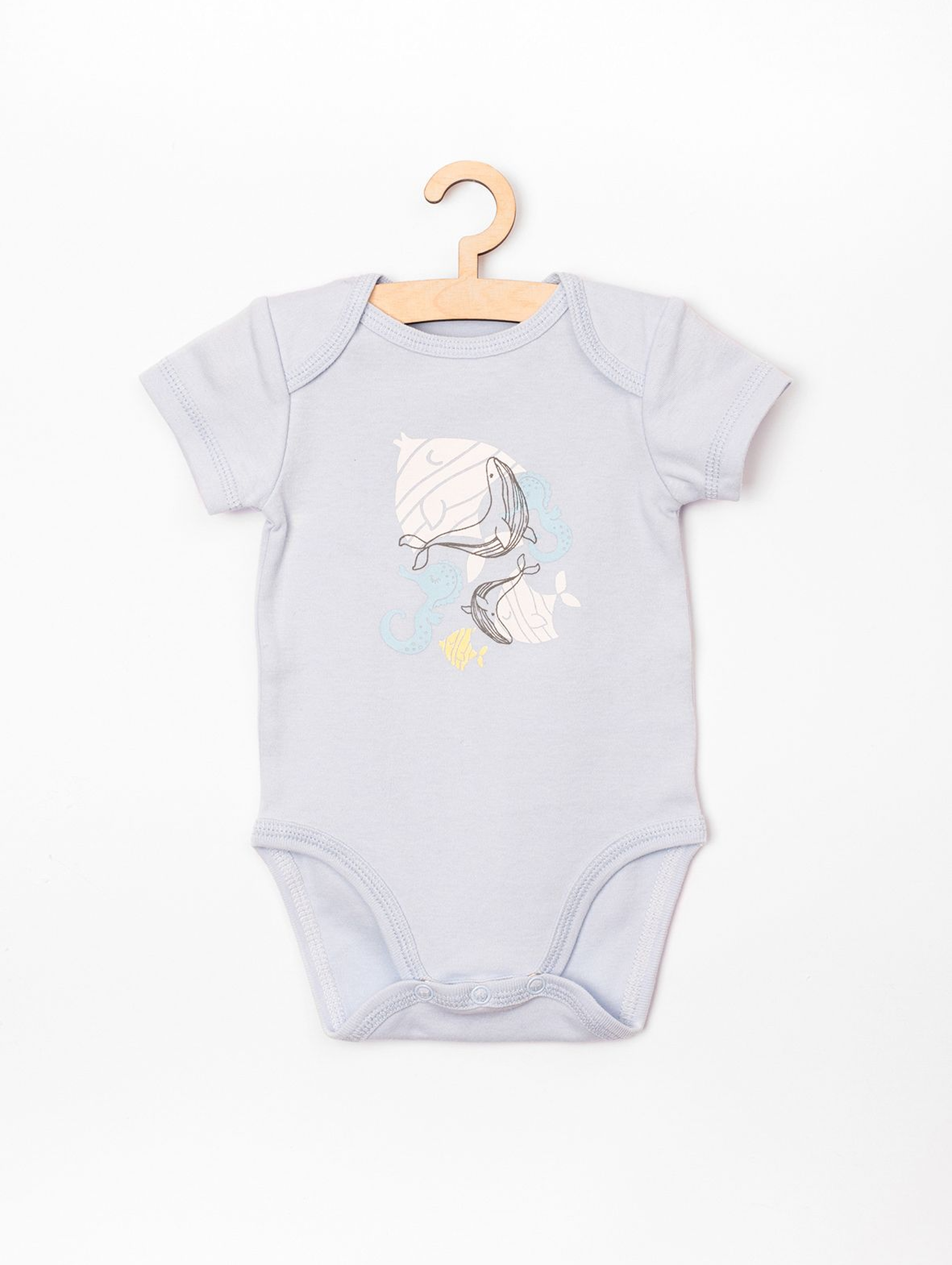 Body niemowlęce niebieskie z morskim motywem