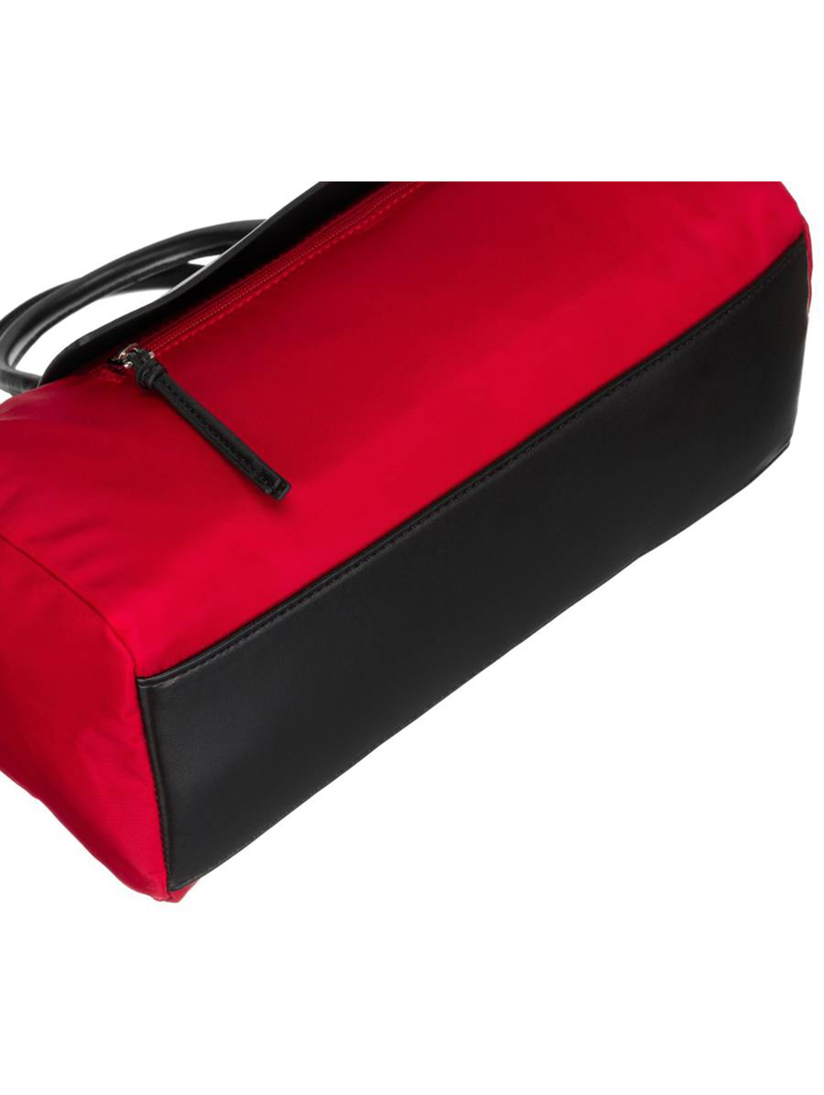 Poręczna, miejska torebka w kształcie bagietki — David Jones czerwona