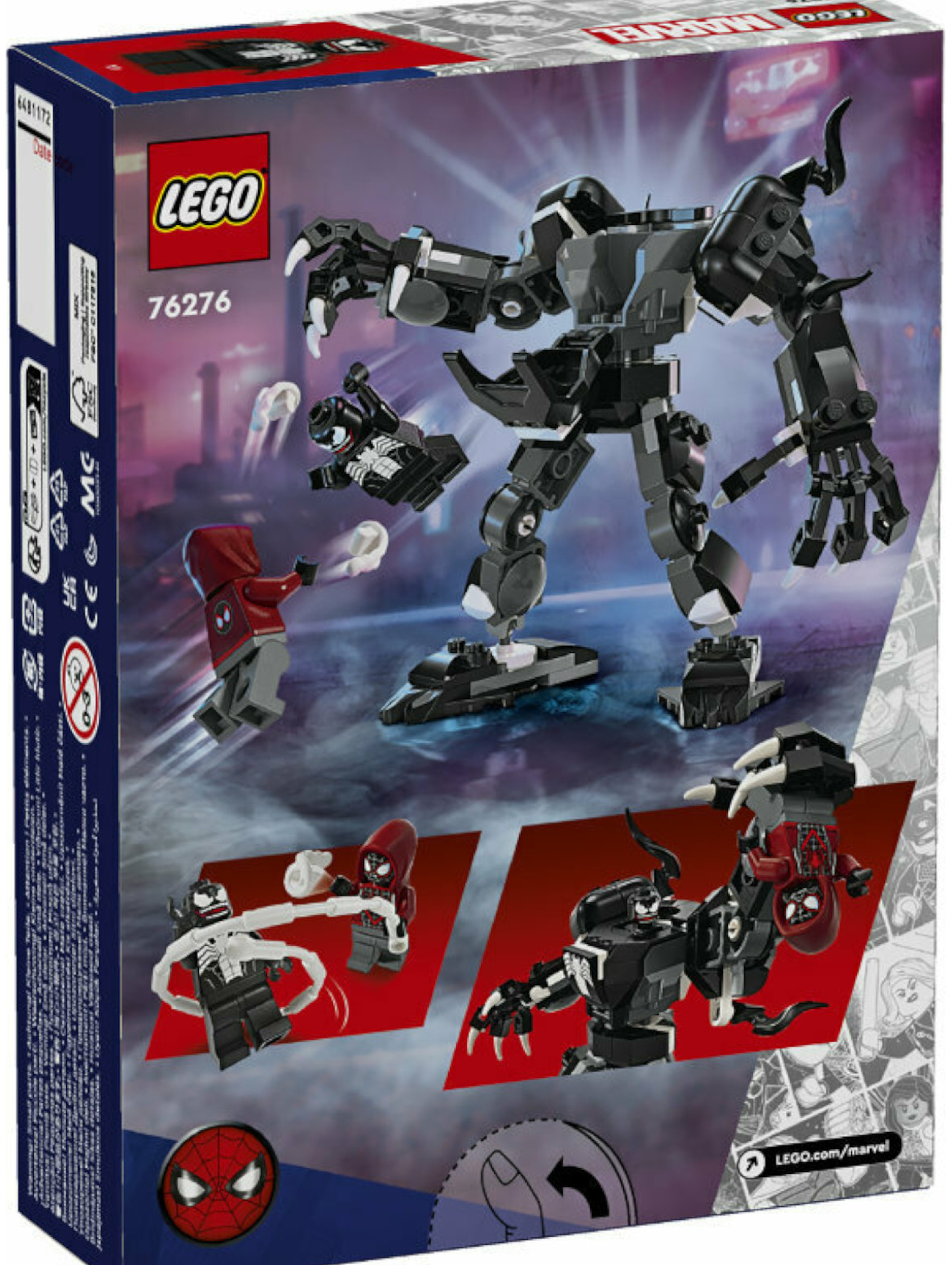 Lego Klocki 76276 Mechaniczna zbroja Venoma vs. Miles Morales