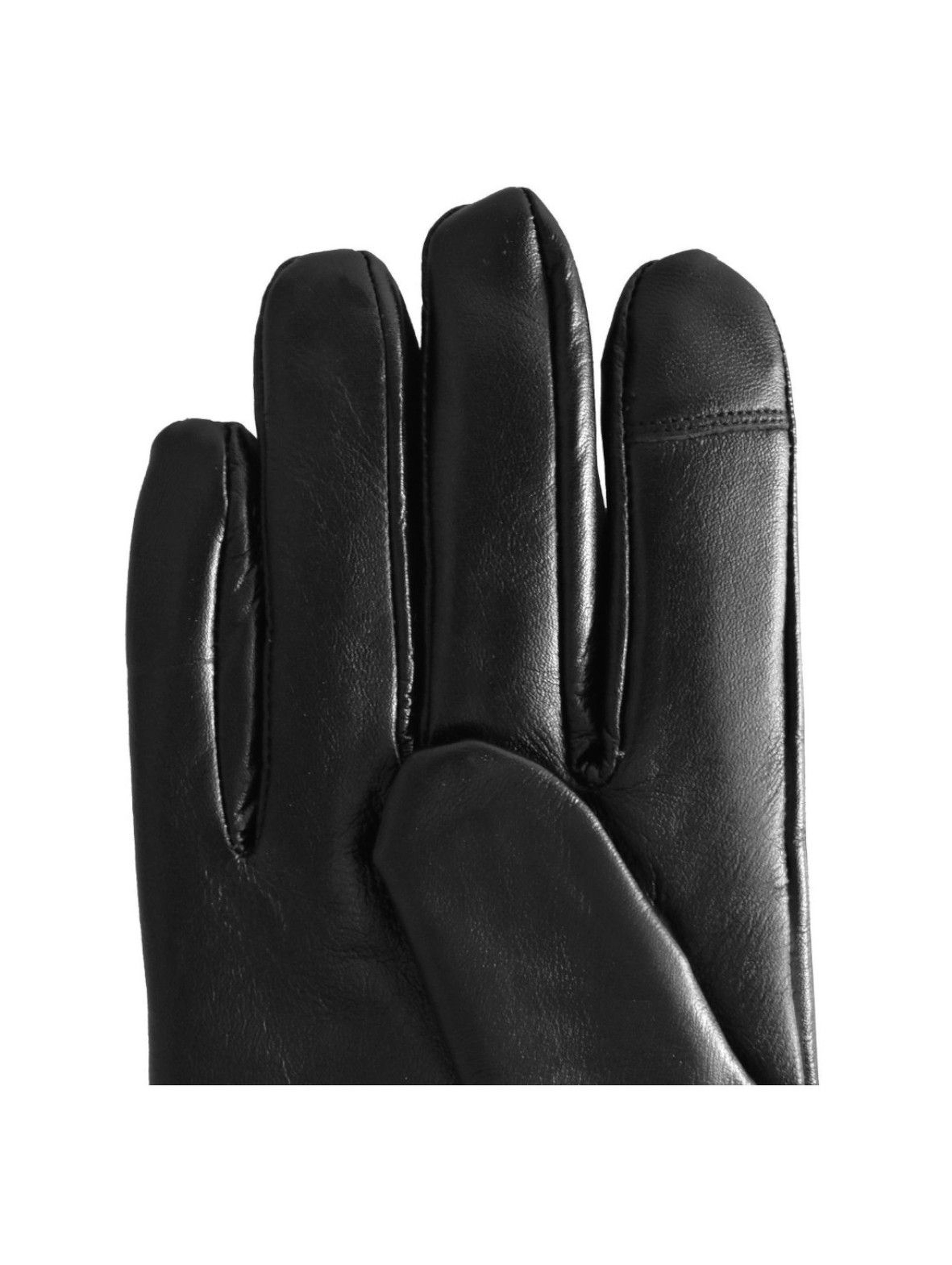 Rękawiczki męskie skórzane antybakteryjne - czarne roz. L