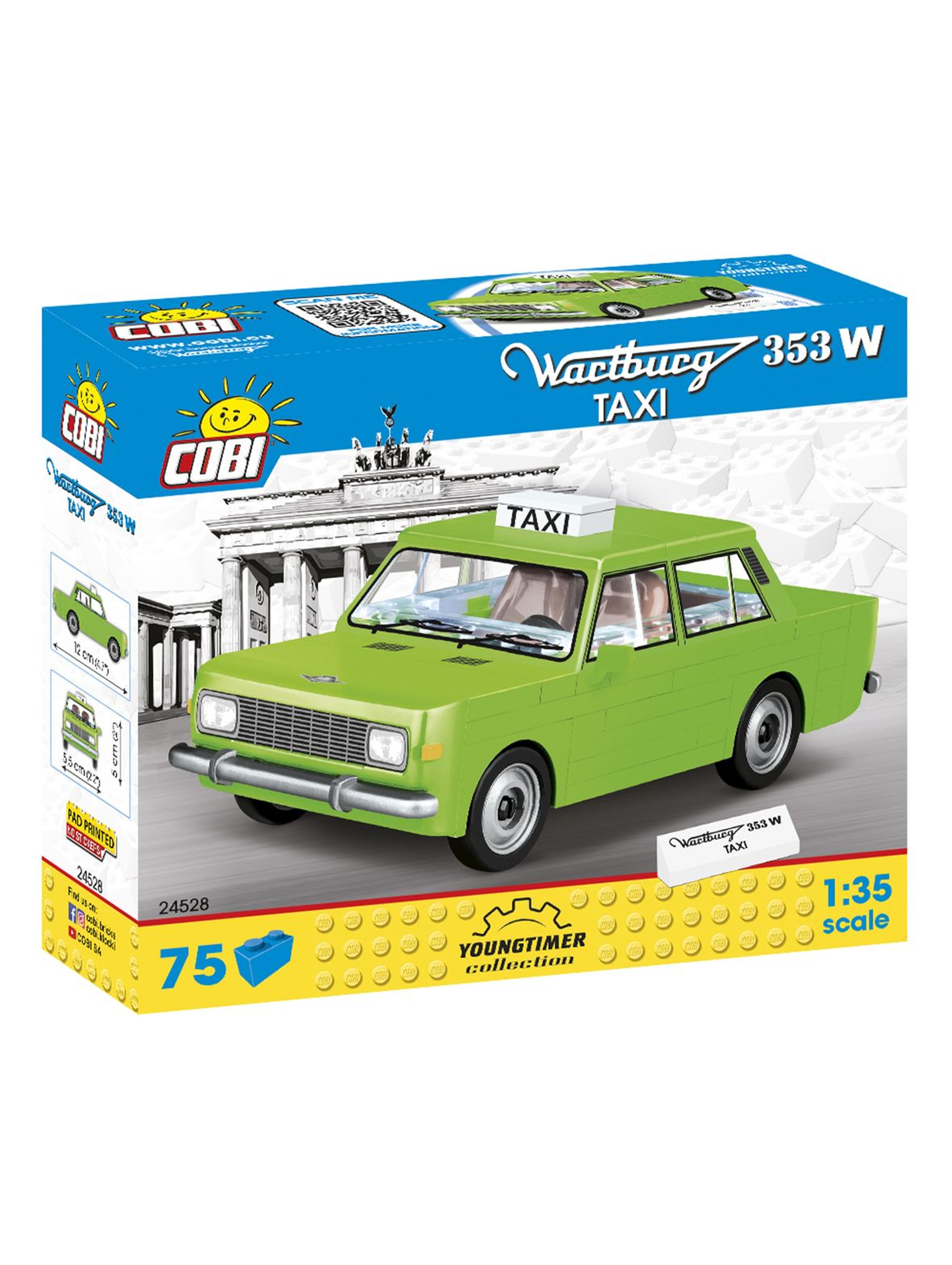 Klocki COBI 24528 Wartburg 353W Taxi Youngtimer Collection - 75 elementów