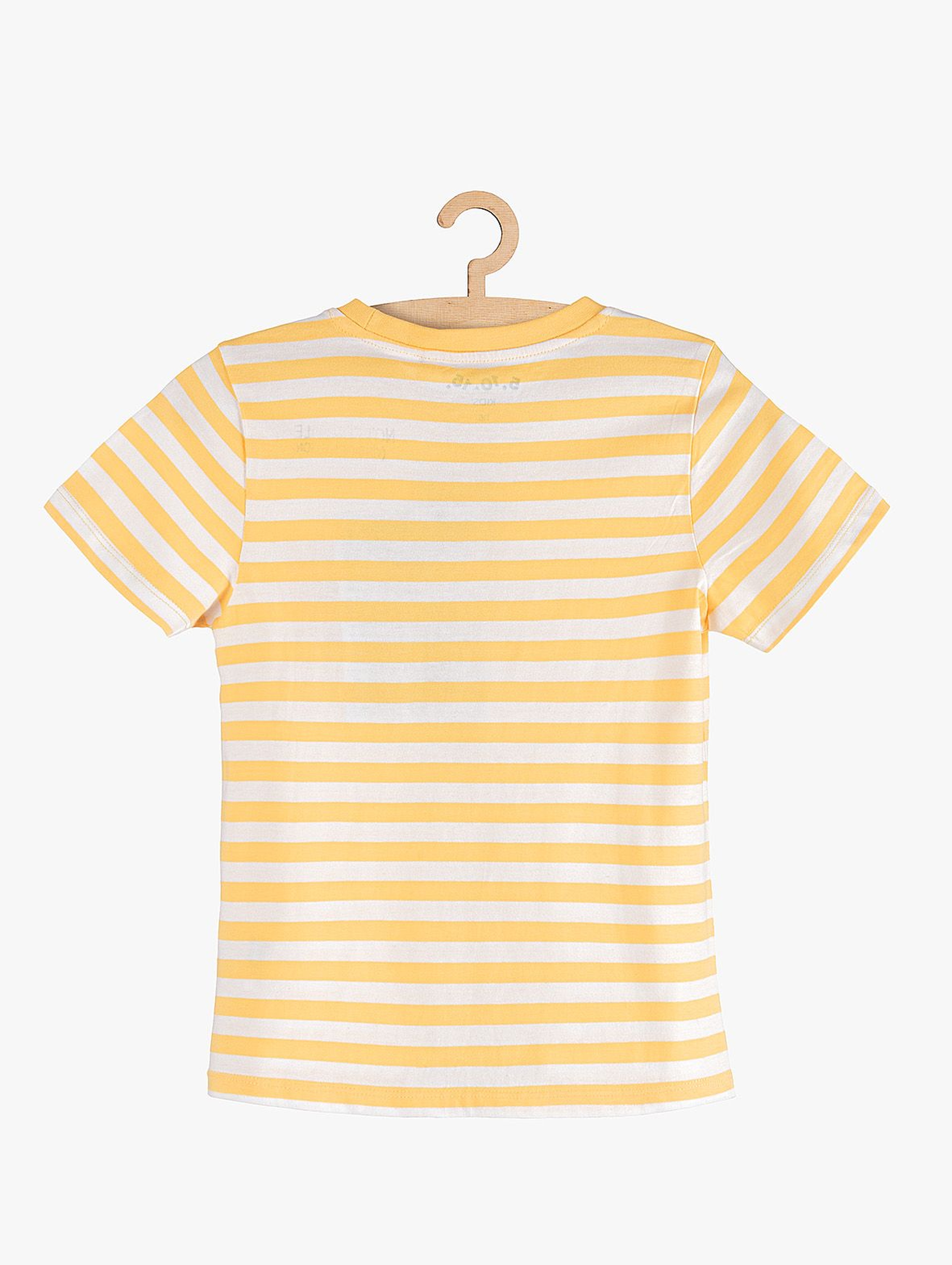 Koszulka chłopięca w biało- żółte paski