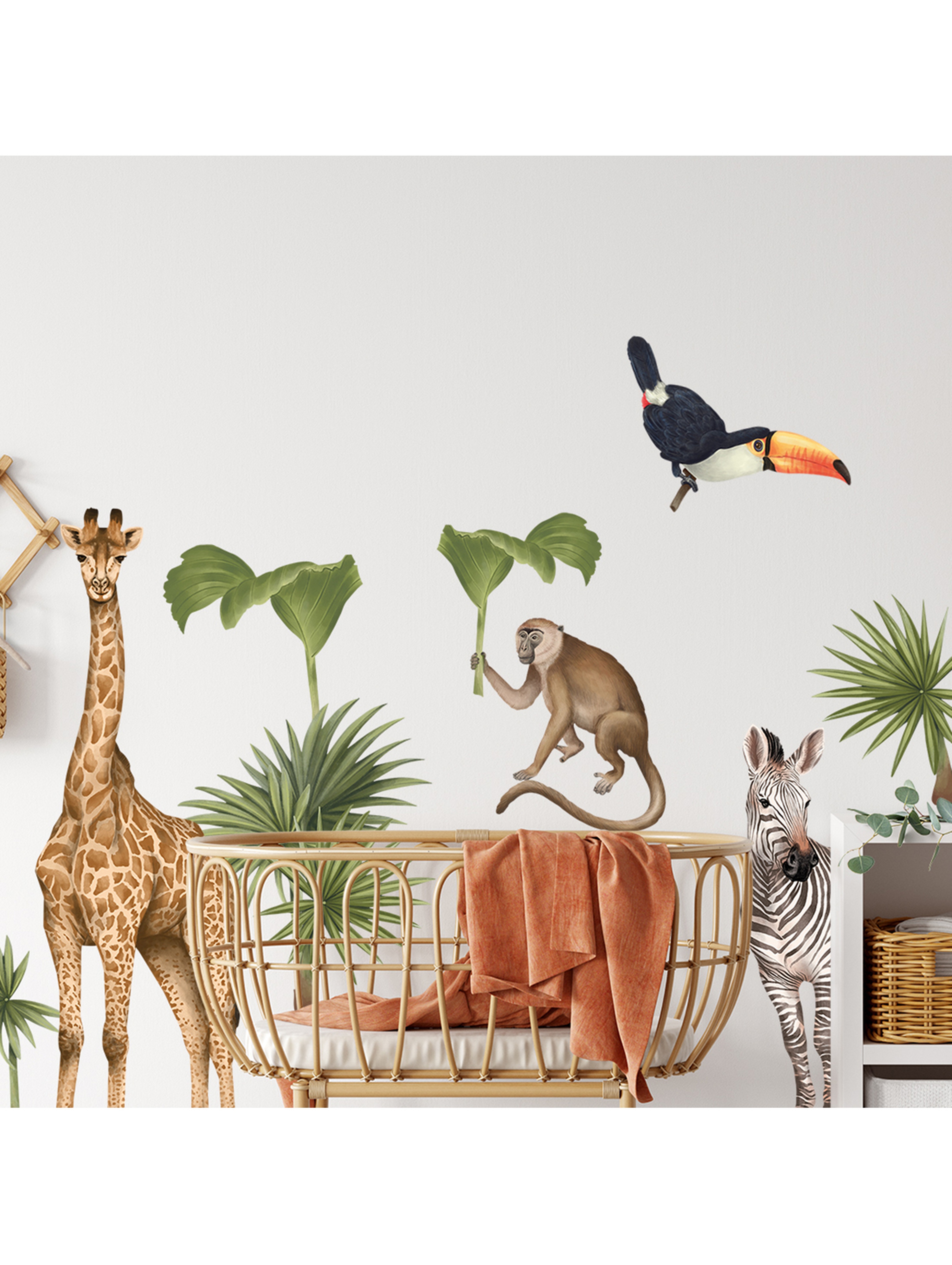 Naklejka na ścianę dla dzieci Safari zwierzęta