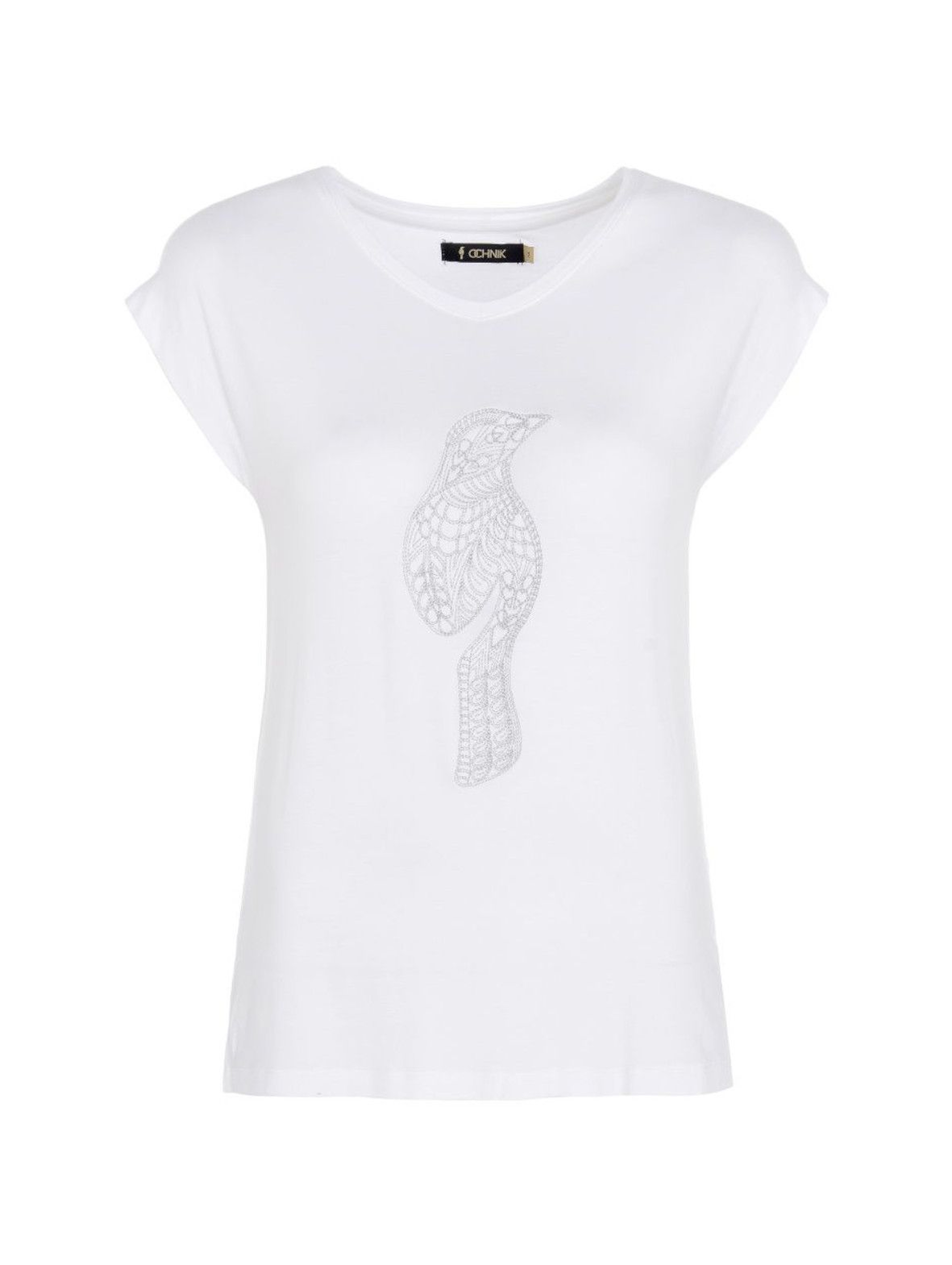 T-shirt damski biały - Ochnik