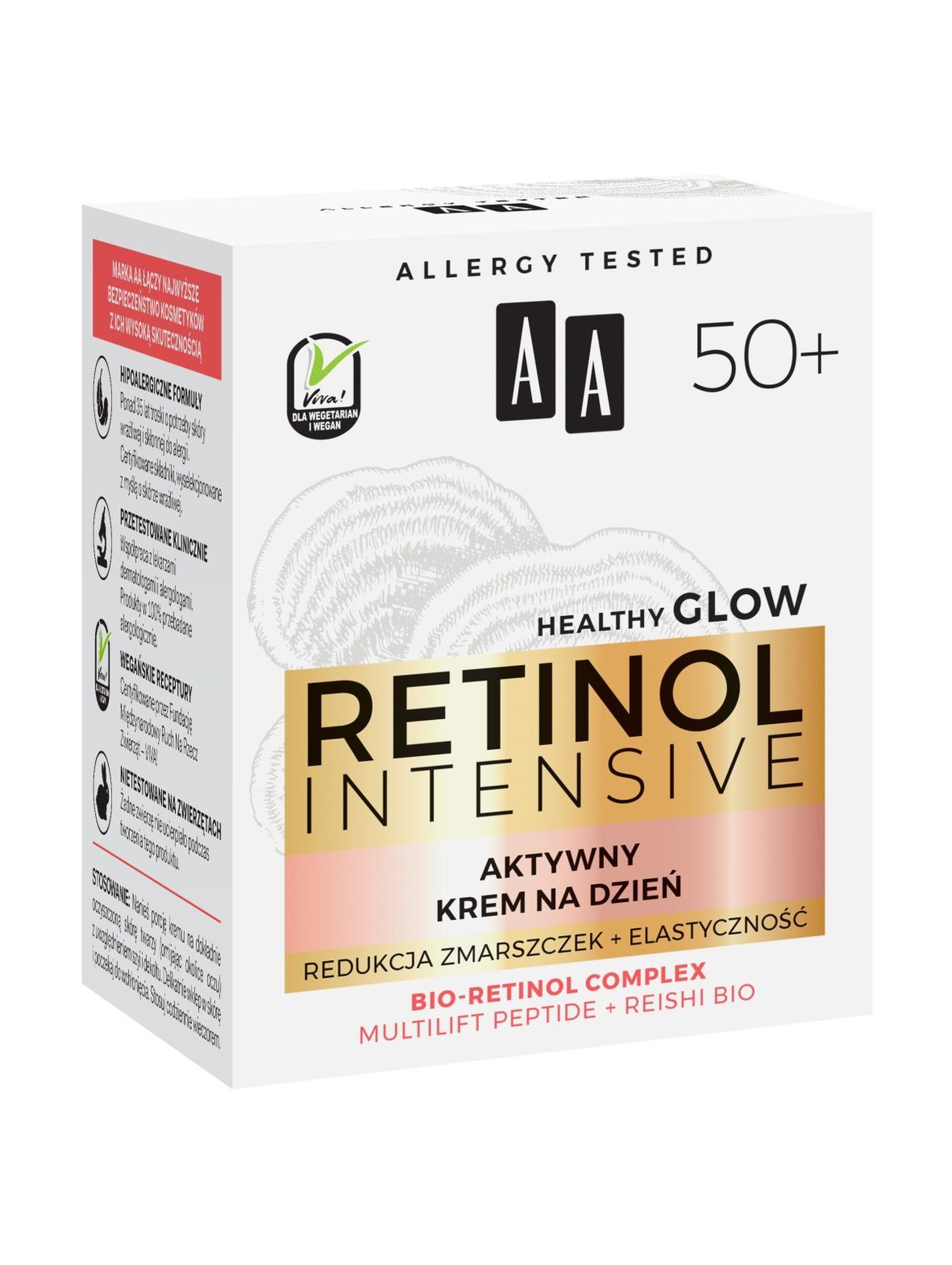 AA Retinol Intensive 50+ aktywny krem na dzień redukcja zmarszczek+elastyczność 50 ml