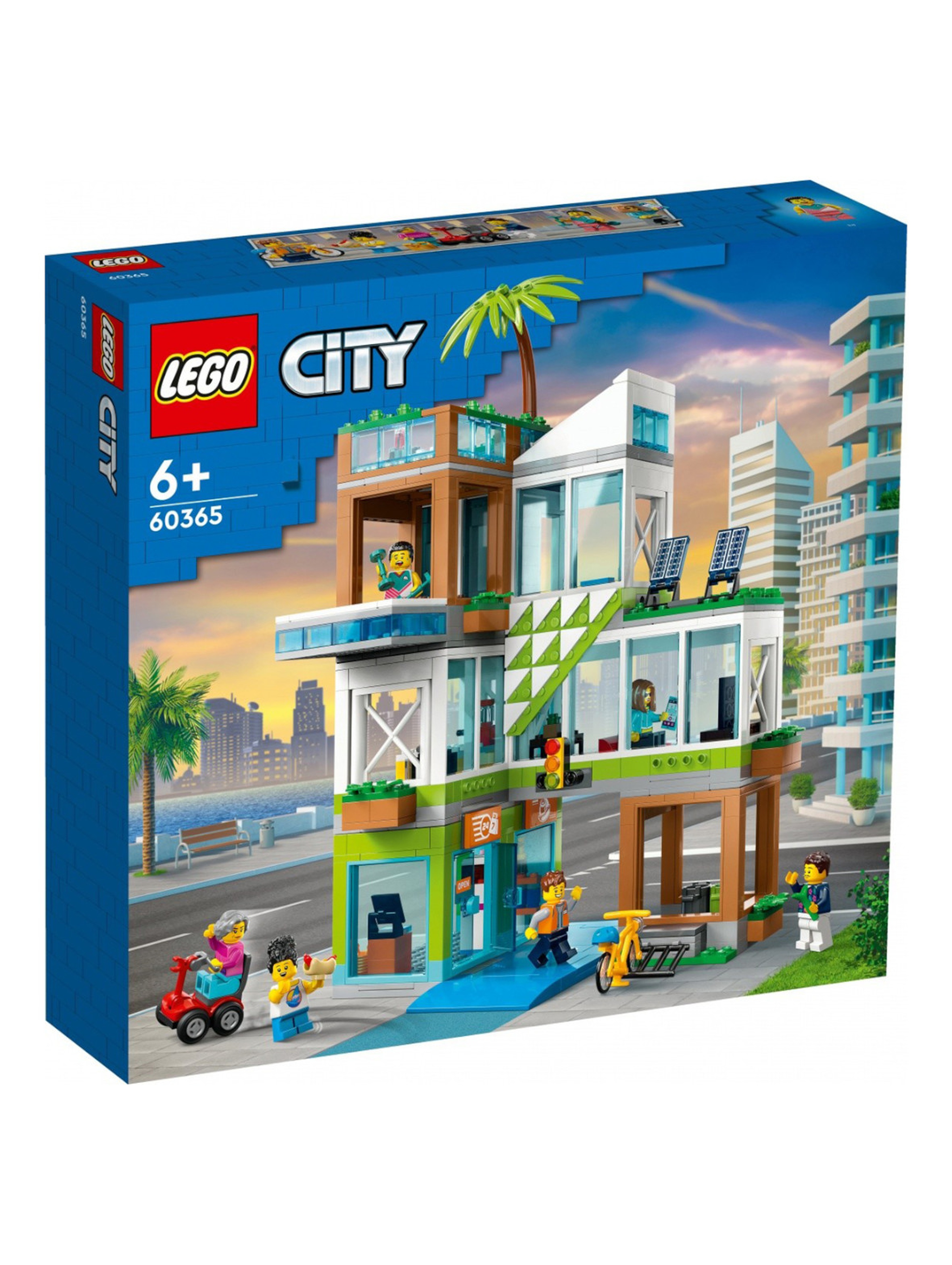 Klocki LEGO City 60365 Apartamentowiec - 688 elementów, wiek 6 +