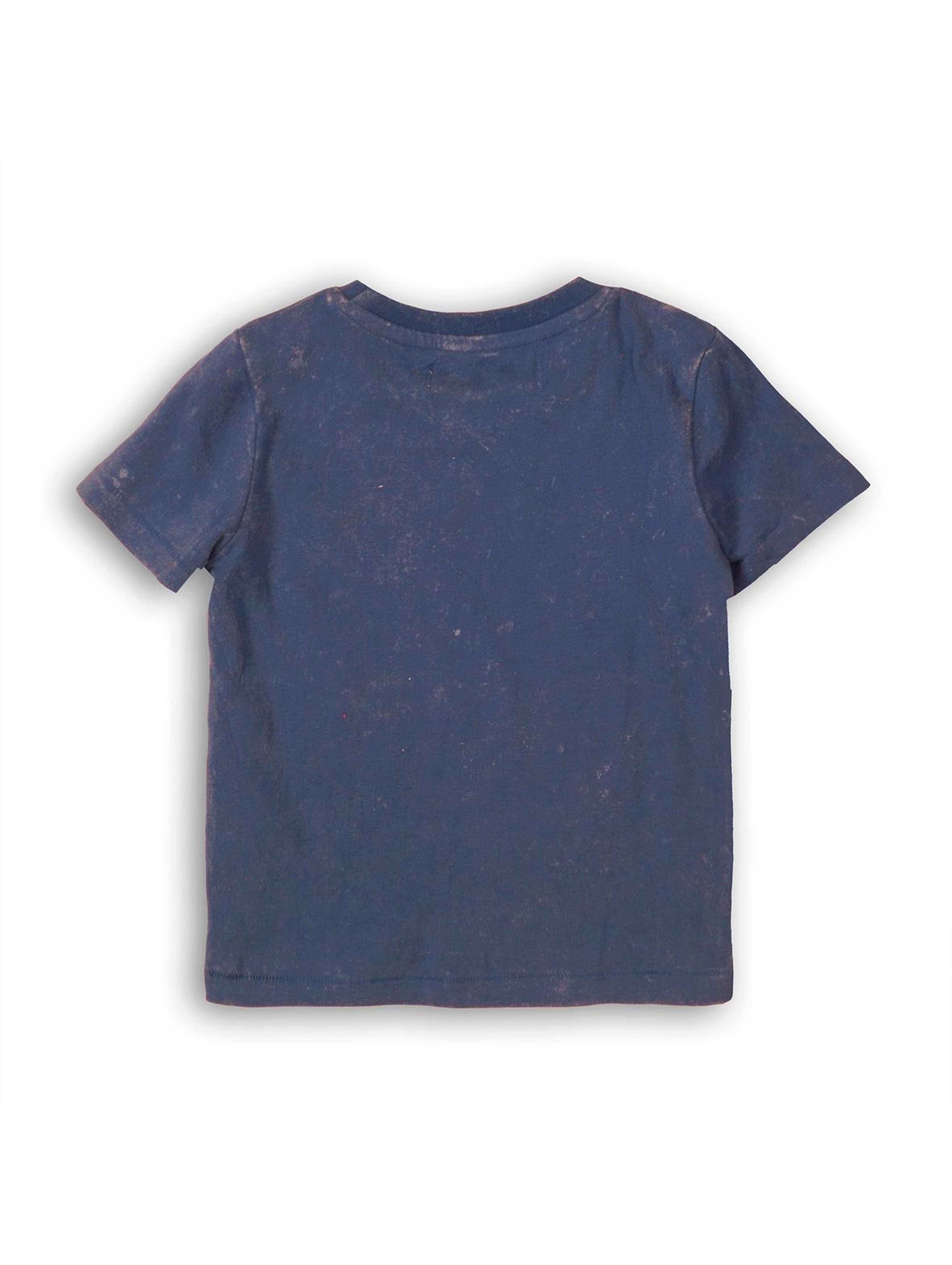 Bawełniany t-shirt chłopięcy z palmami - granatowy rozmiar 92/98