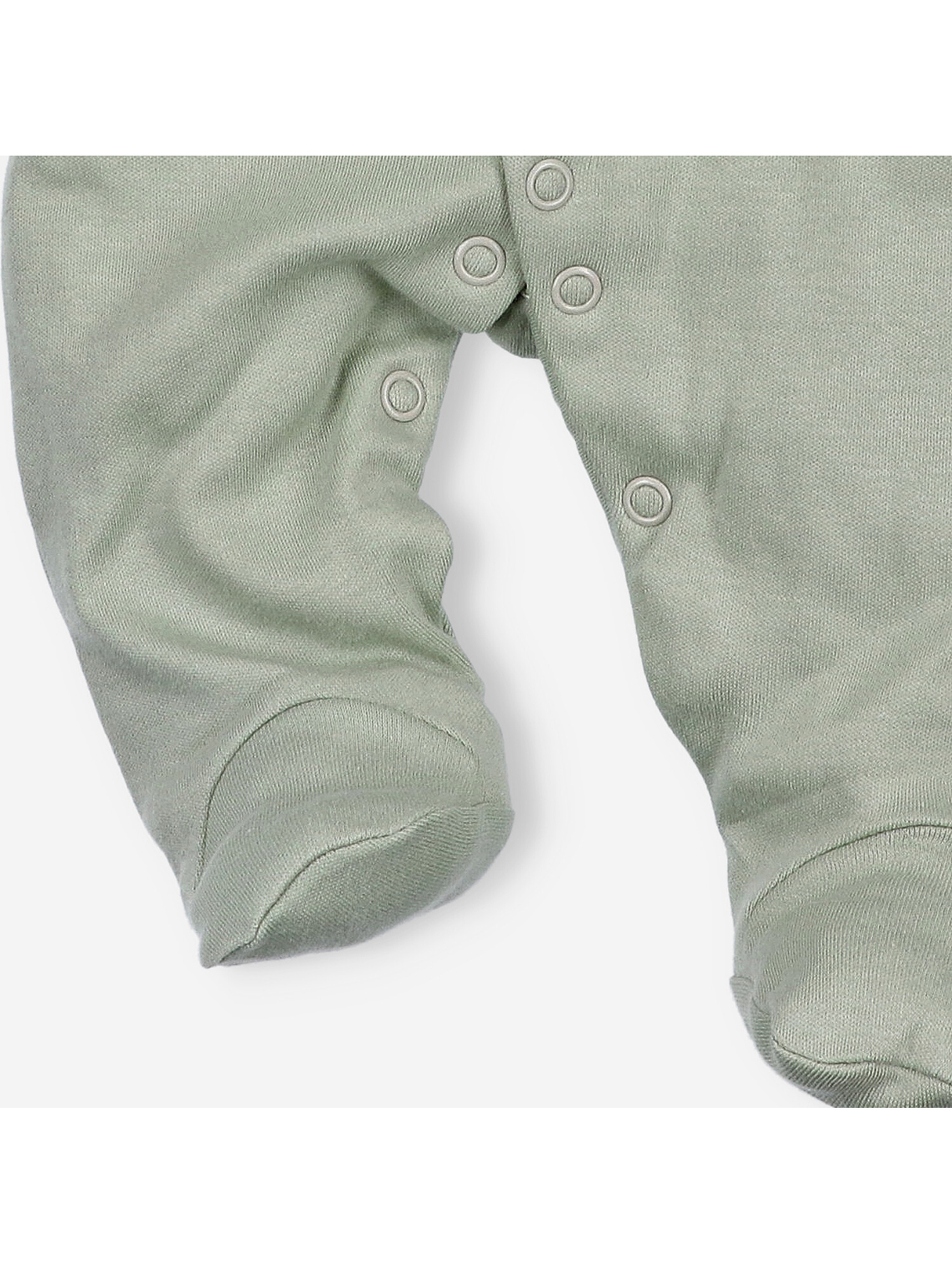 Pajac niemowlęcy z bawełny organicznej kolor oliwkowy