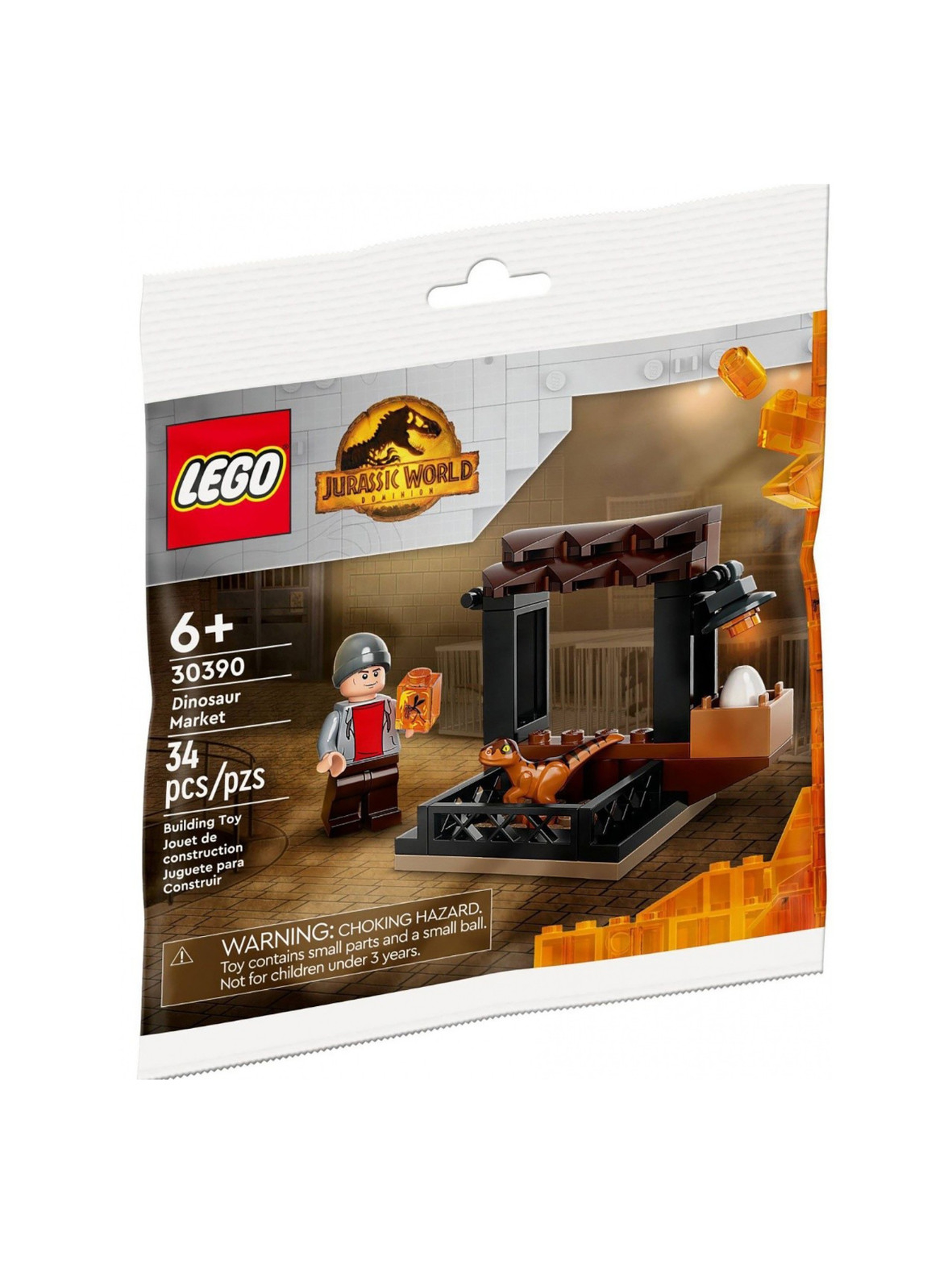 Klocki LEGO Jurassic World 30390 Targ dinozaurów - 34 elementy, wiek 6 +