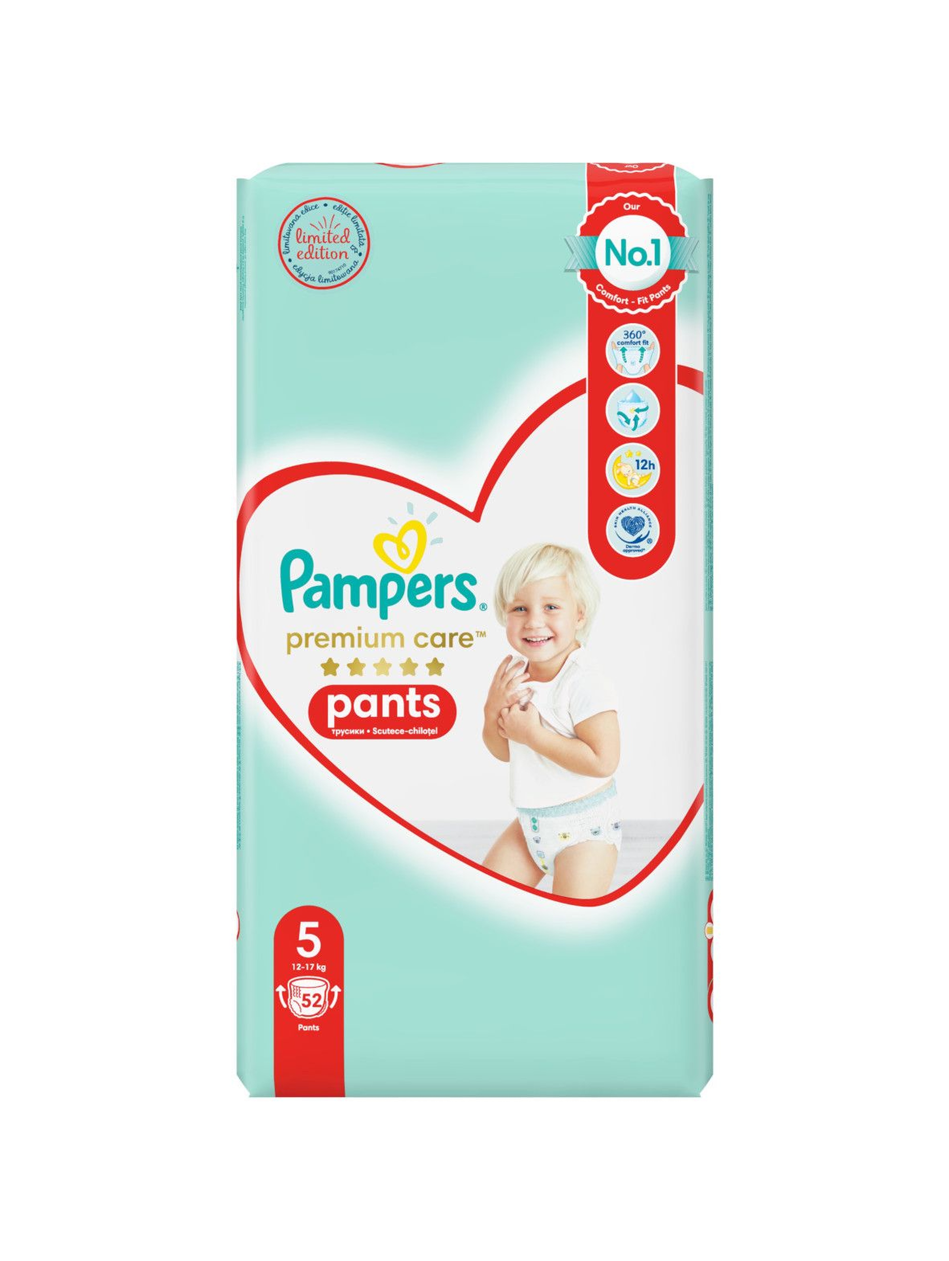 Pampers Premium Care Pants pieluchomajtki rozmiar 5, 52szt